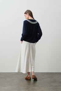 CLUB NAVY/ECRU