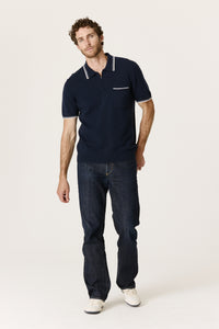 CLUB NAVY/ECRU