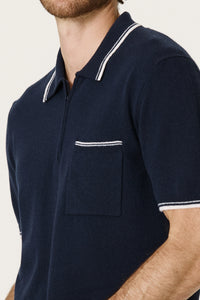 CLUB NAVY/ECRU