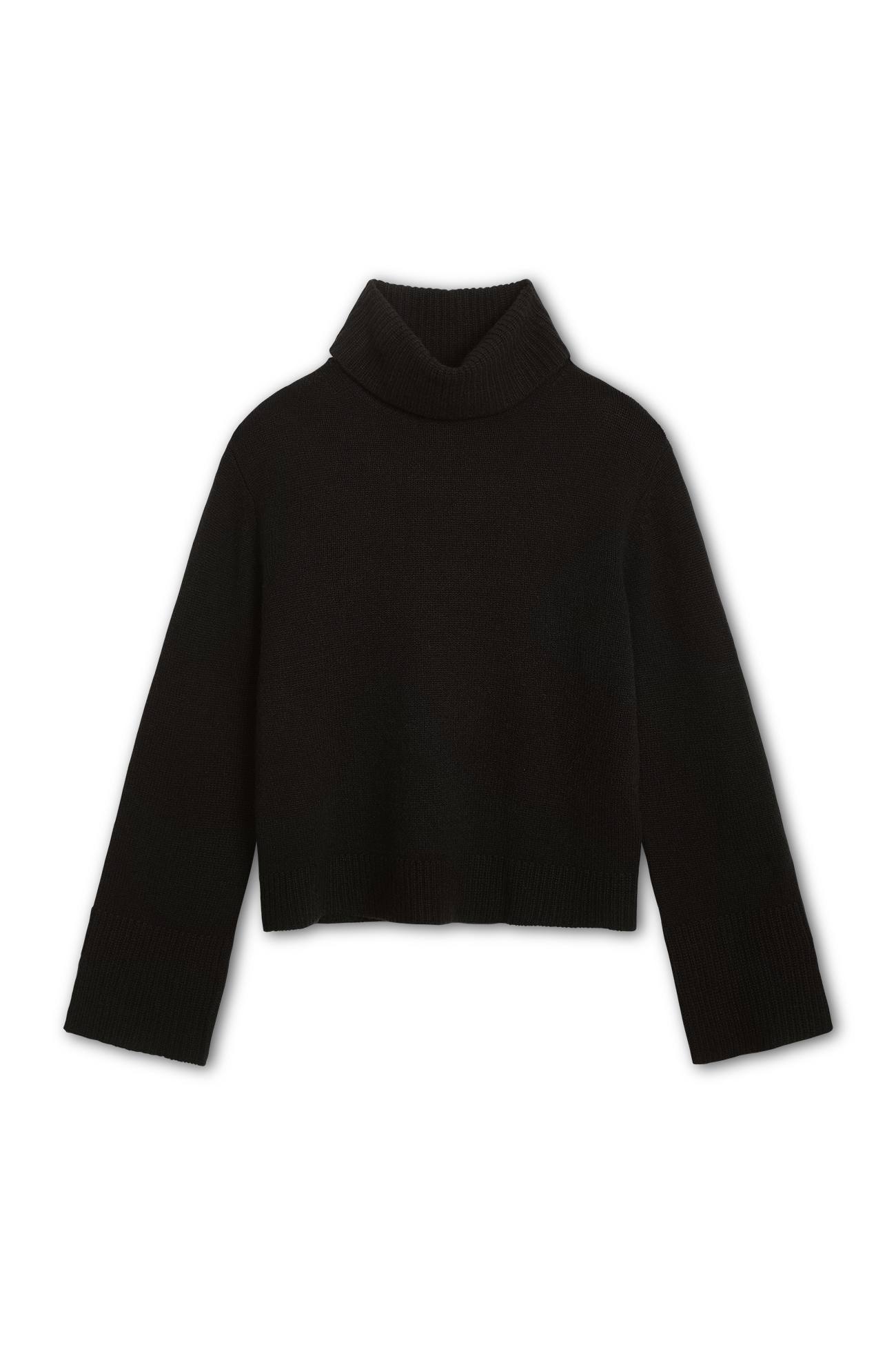 トップス cashmere touch high neck pullover black Ribbed high neck pullover in Cashmere Women black | Eric Bompard