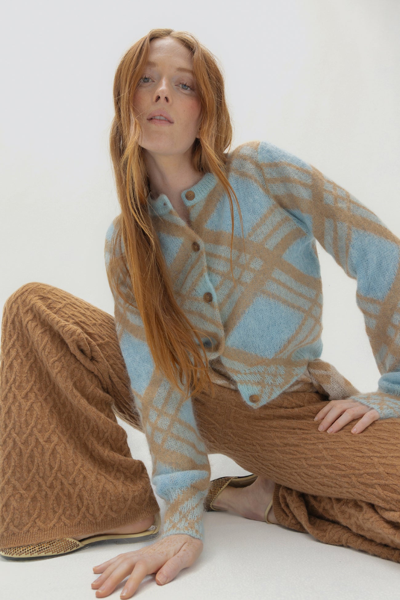 Women's Fuzzy Mohair Blend Cardigan | NAKEDCASHMERE