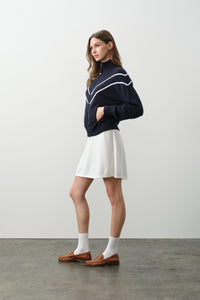 CLUB NAVY/ECRU