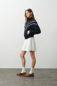 CLUB NAVY/ECRU