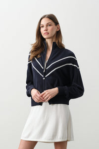 CLUB NAVY/ECRU