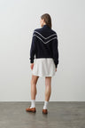 CLUB NAVY/ECRU