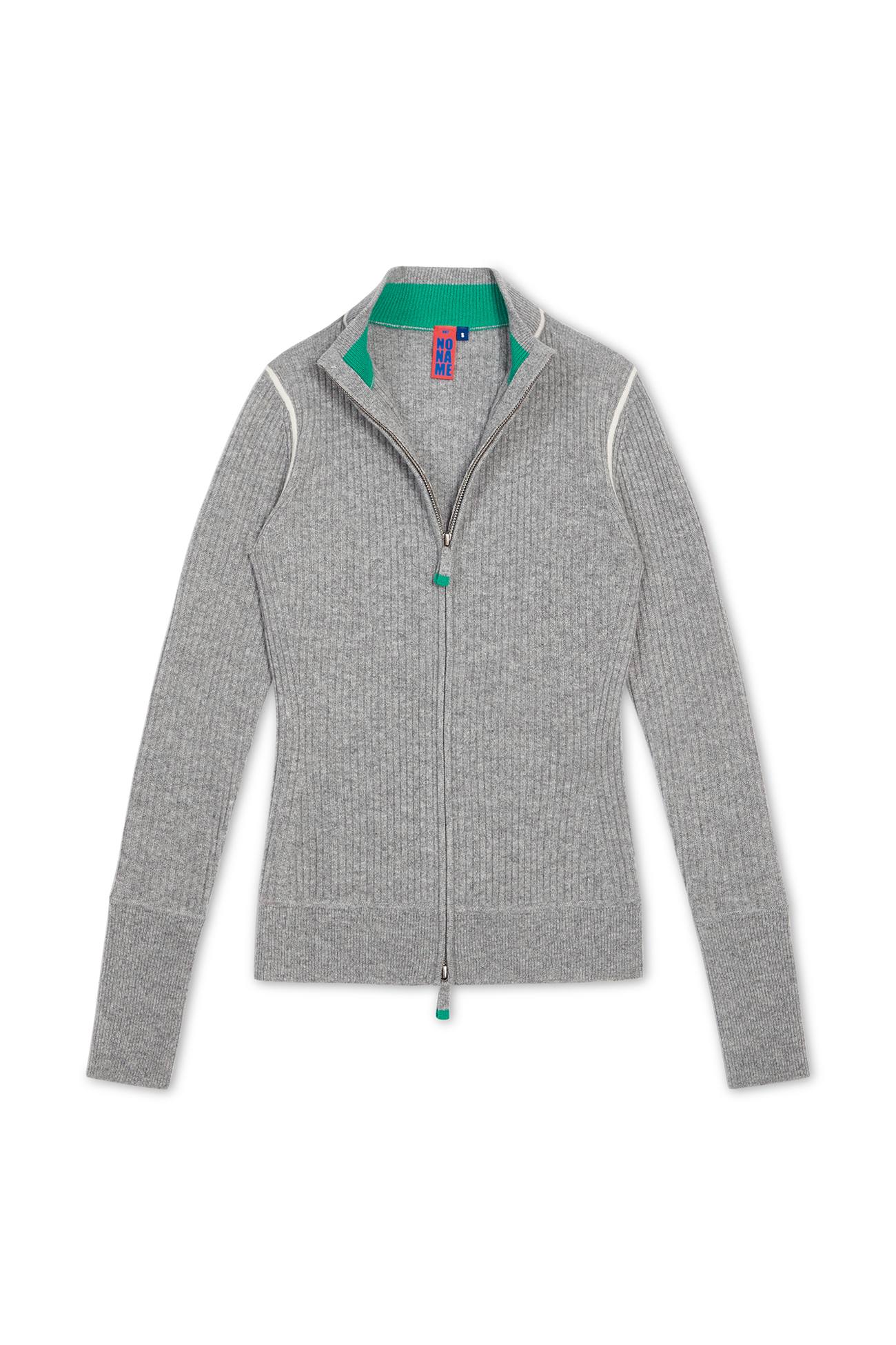Women's Fine Rib Cashmere Blend Zip-Up Cardigan | NakedCashmere