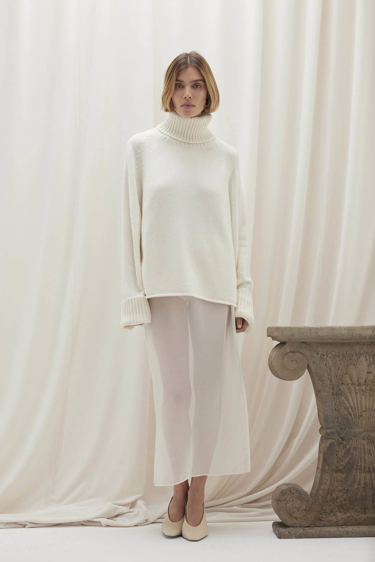 Women's Snow Cashmere Turtleneck | NAKEDCASHMERE
