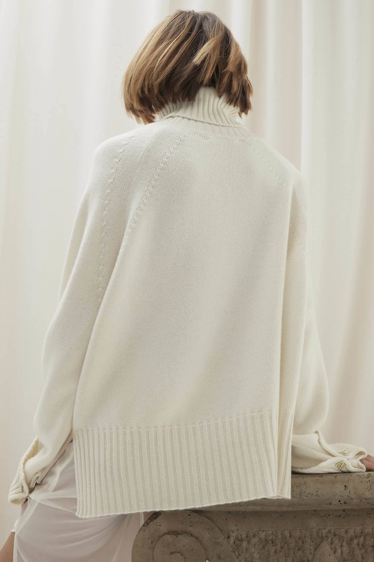 Women's Snow Cashmere Turtleneck | NAKEDCASHMERE