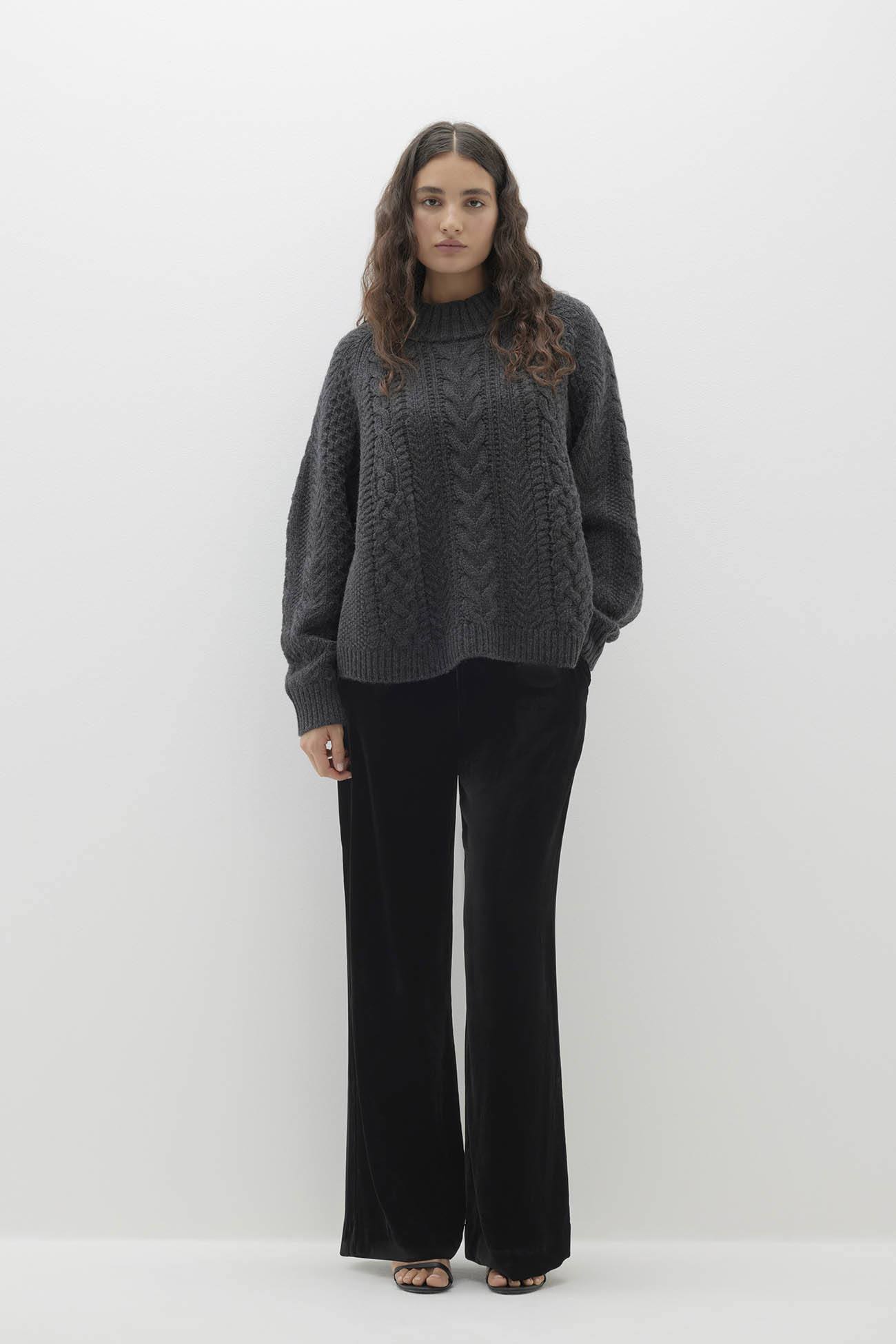 Women's Odette Cable Knit Cashmere Sweater | NakedCashmere