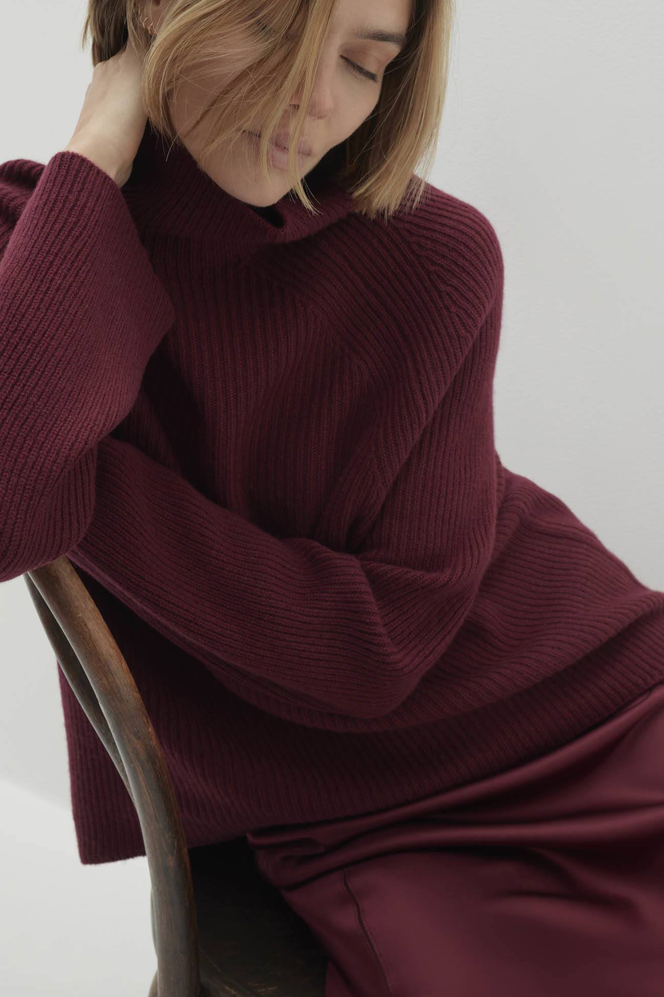 Women's Kora Cashmere Mock Neck Sweater | NakedCashmere