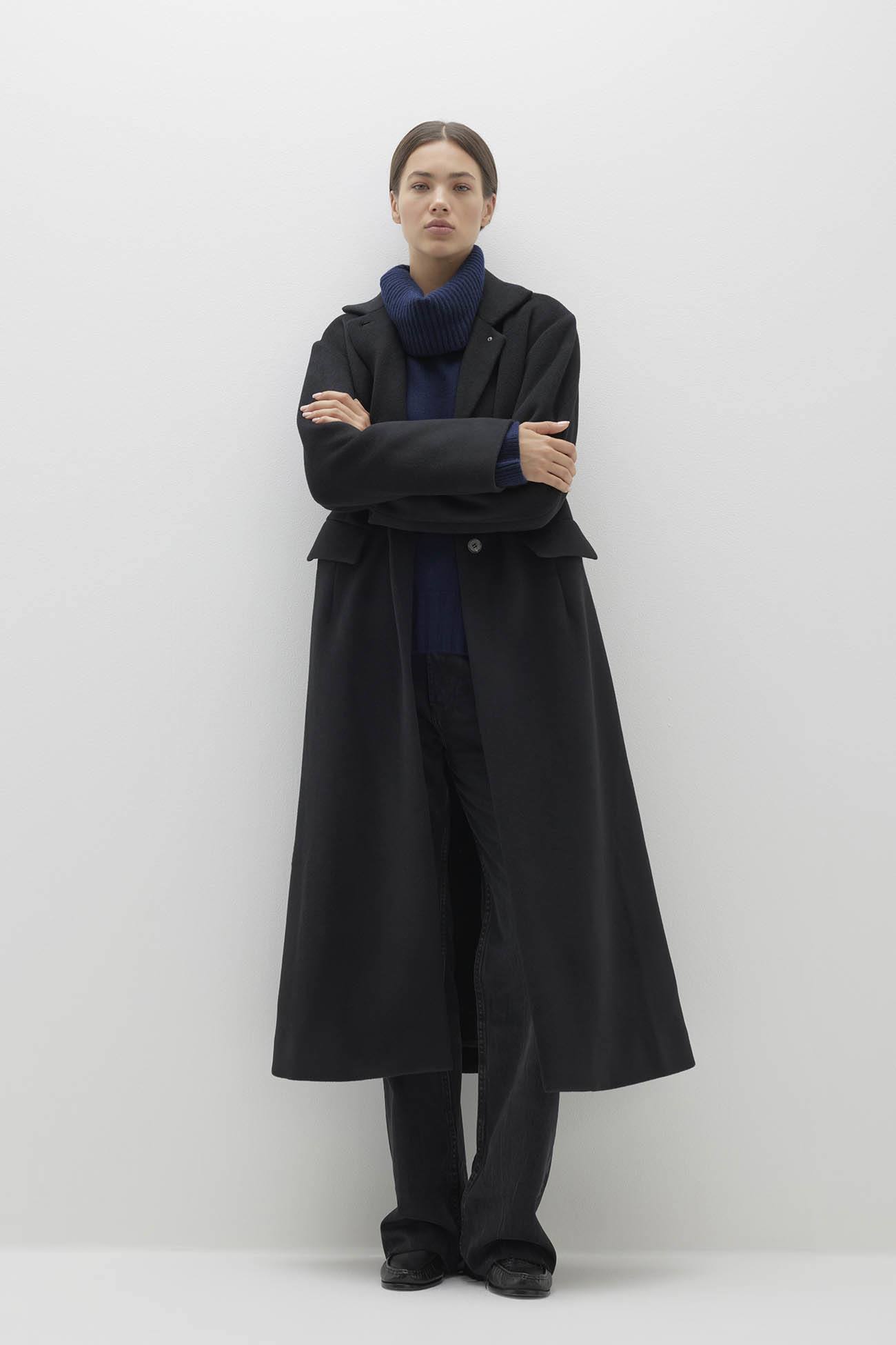 Women's Wool Blend Longline Coat Camel | NAKEDCASHMERE