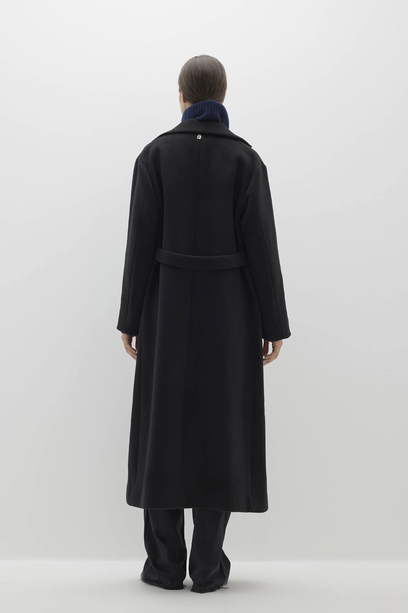 Women's Wool Blend Longline Coat Camel | NAKEDCASHMERE