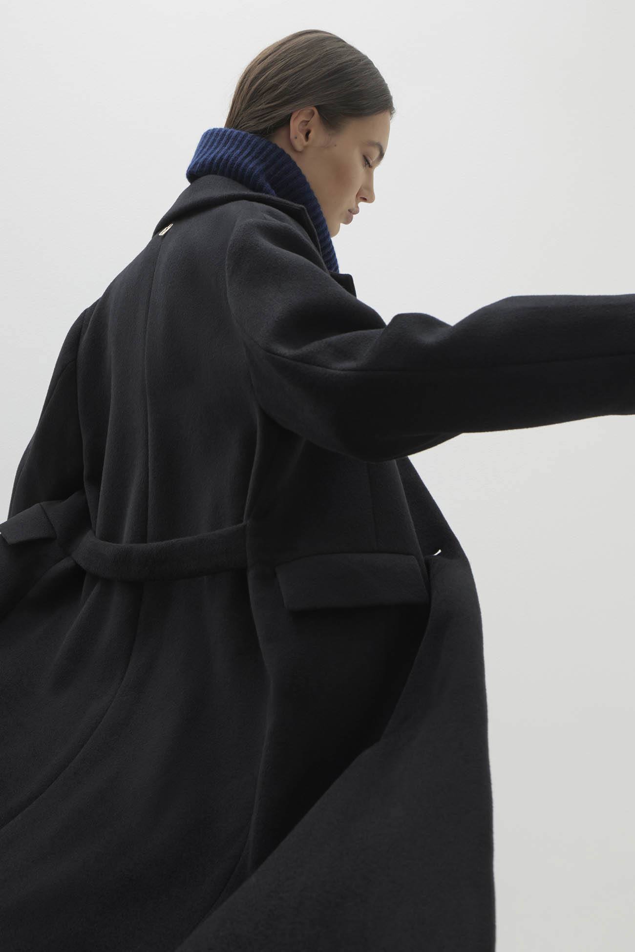 Women's Wool Blend Longline Coat Camel | NAKEDCASHMERE