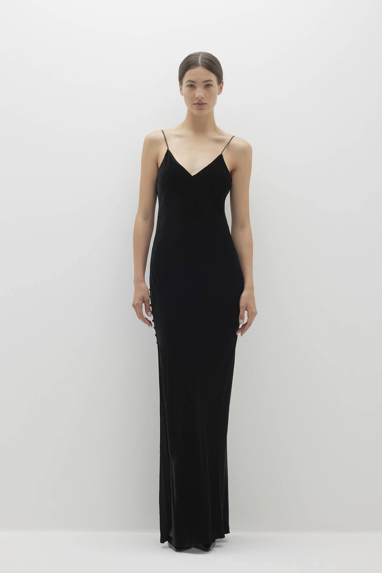 Women's Jade Velvet Maxi Dress | NAKEDCASHMERE Women's Jade Velvet Maxi Dress | NAKEDCASHMERE