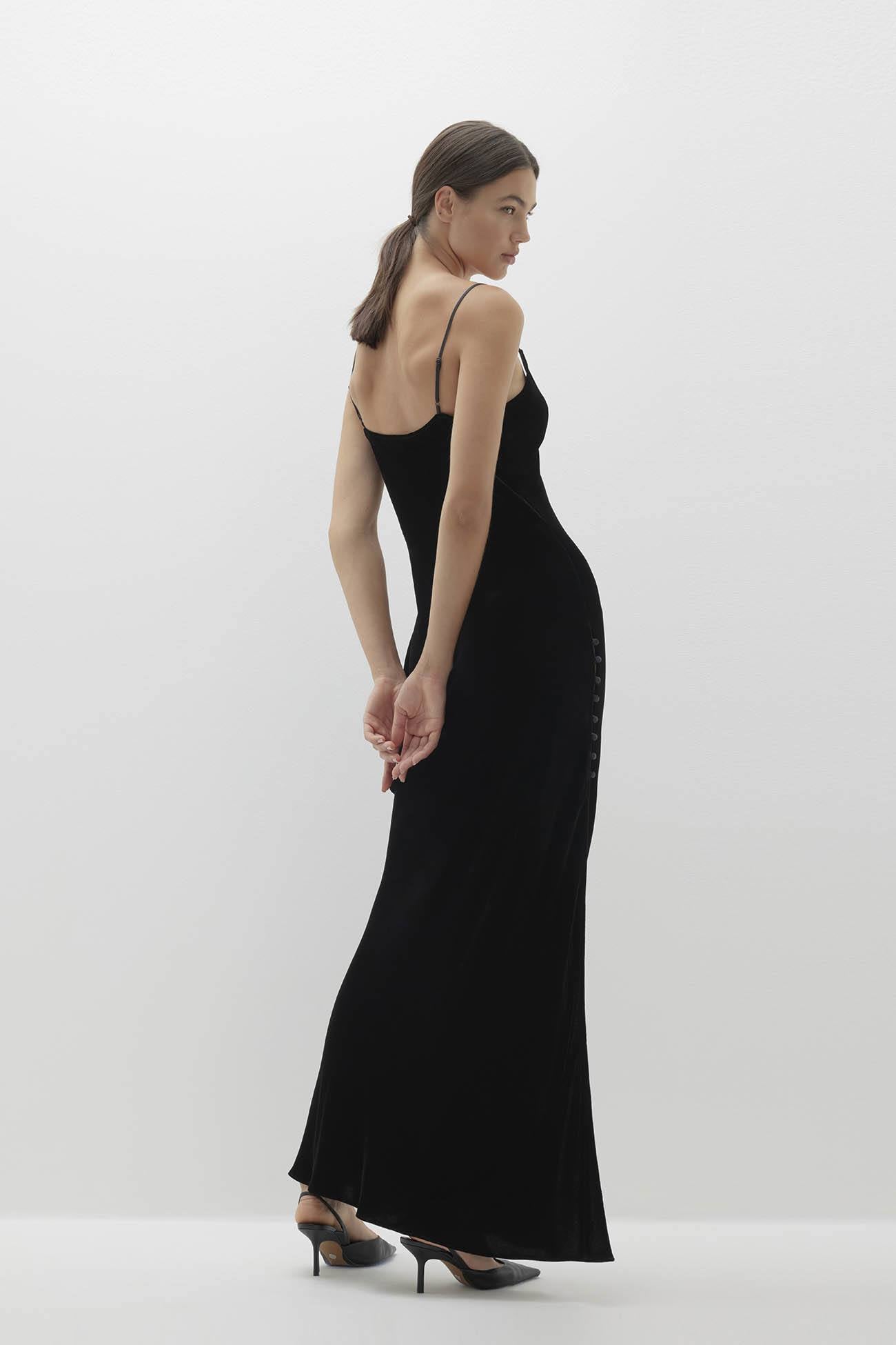Women's Jade Velvet Maxi Dress | NakedCashmere