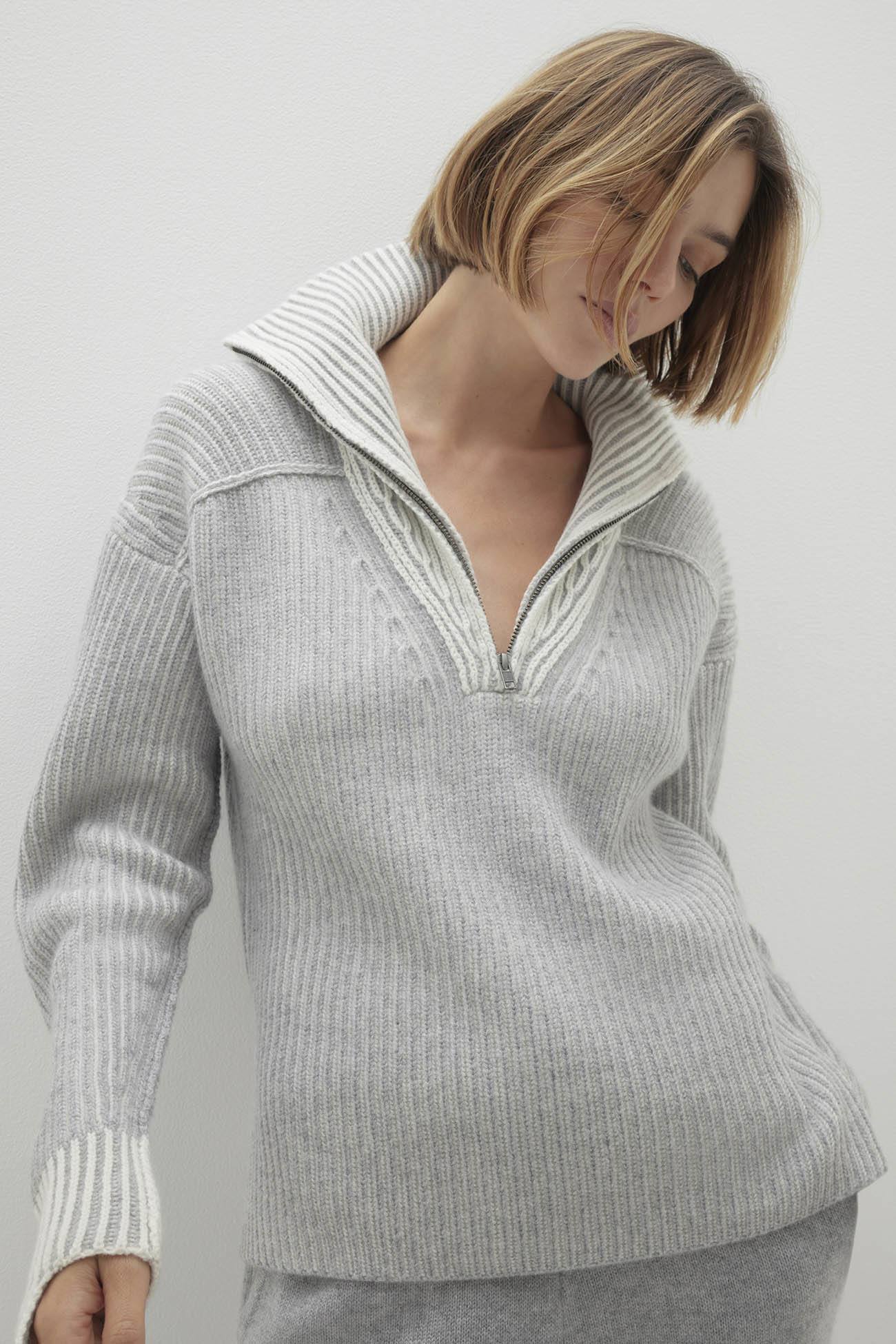 Women's Sumie Quarter-Zip Cashmere Pullover | NakedCashmere
