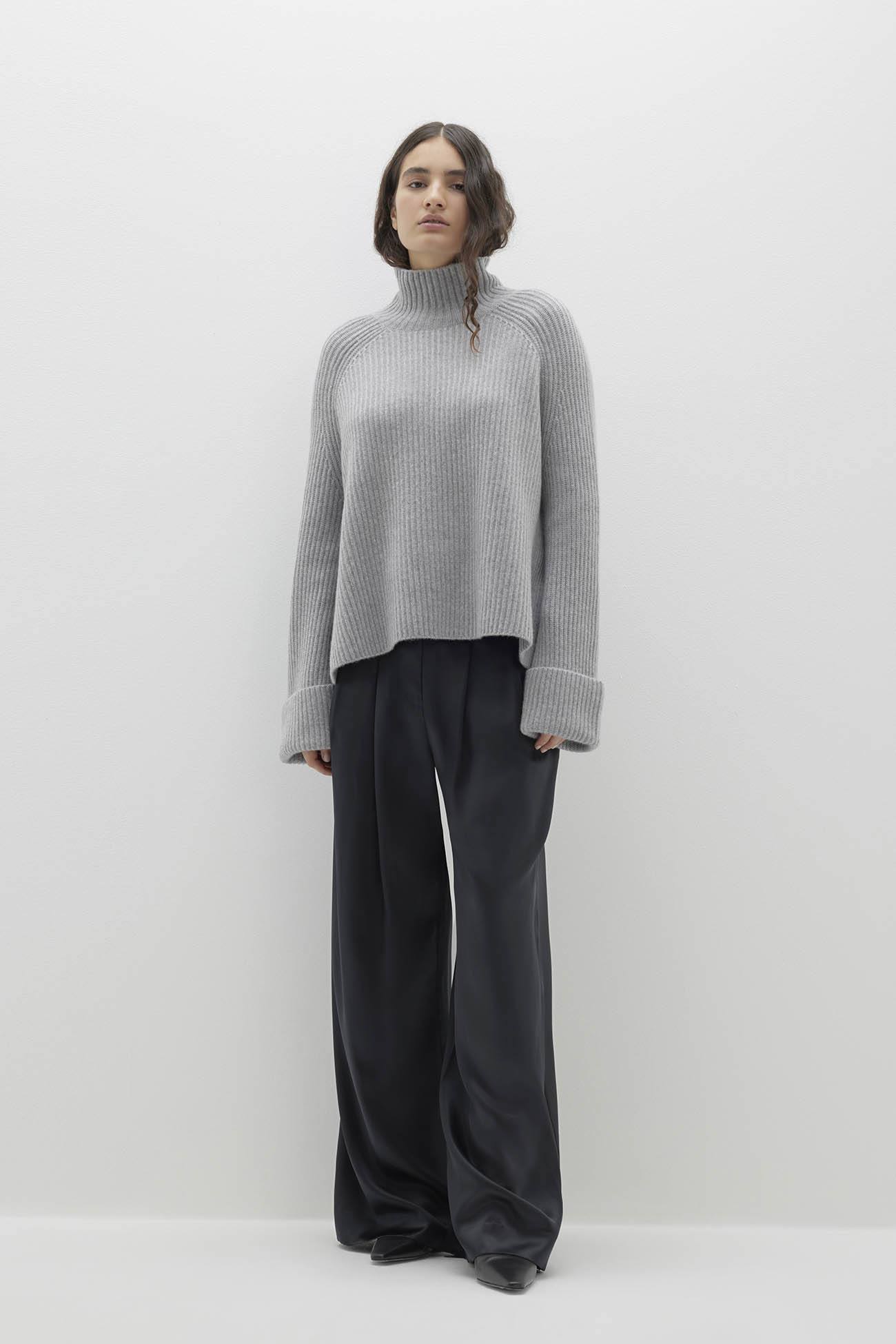 she tokyo ニット Alma Fur Cashmereチャコールグレー Women's Isabella Chunky Cashmere Turtleneck | NAKEDCASHMERE