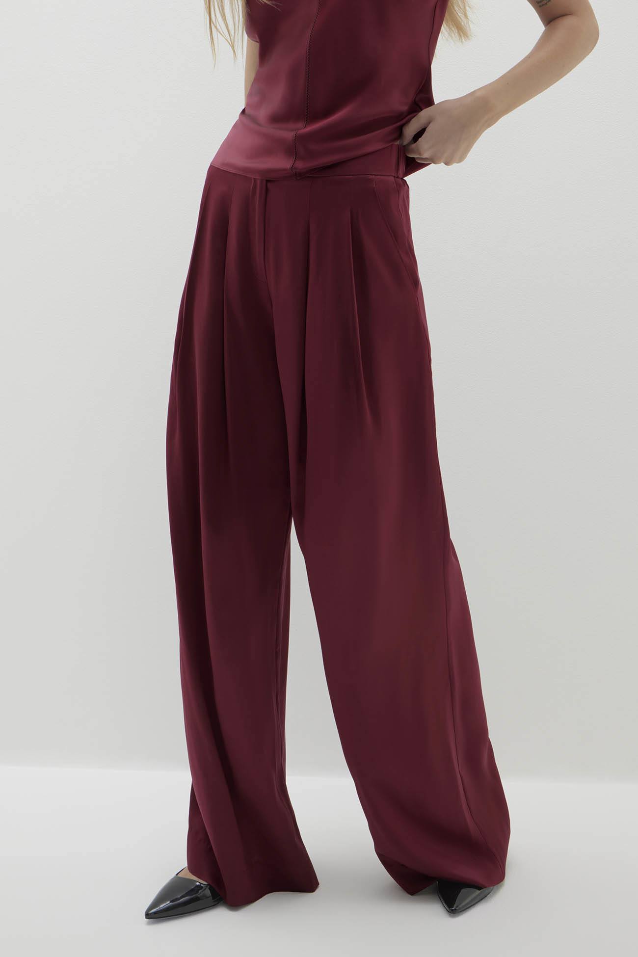 Women's Rosalie Wide-Leg Silk Charmeuse Trouser | NakedCashmere