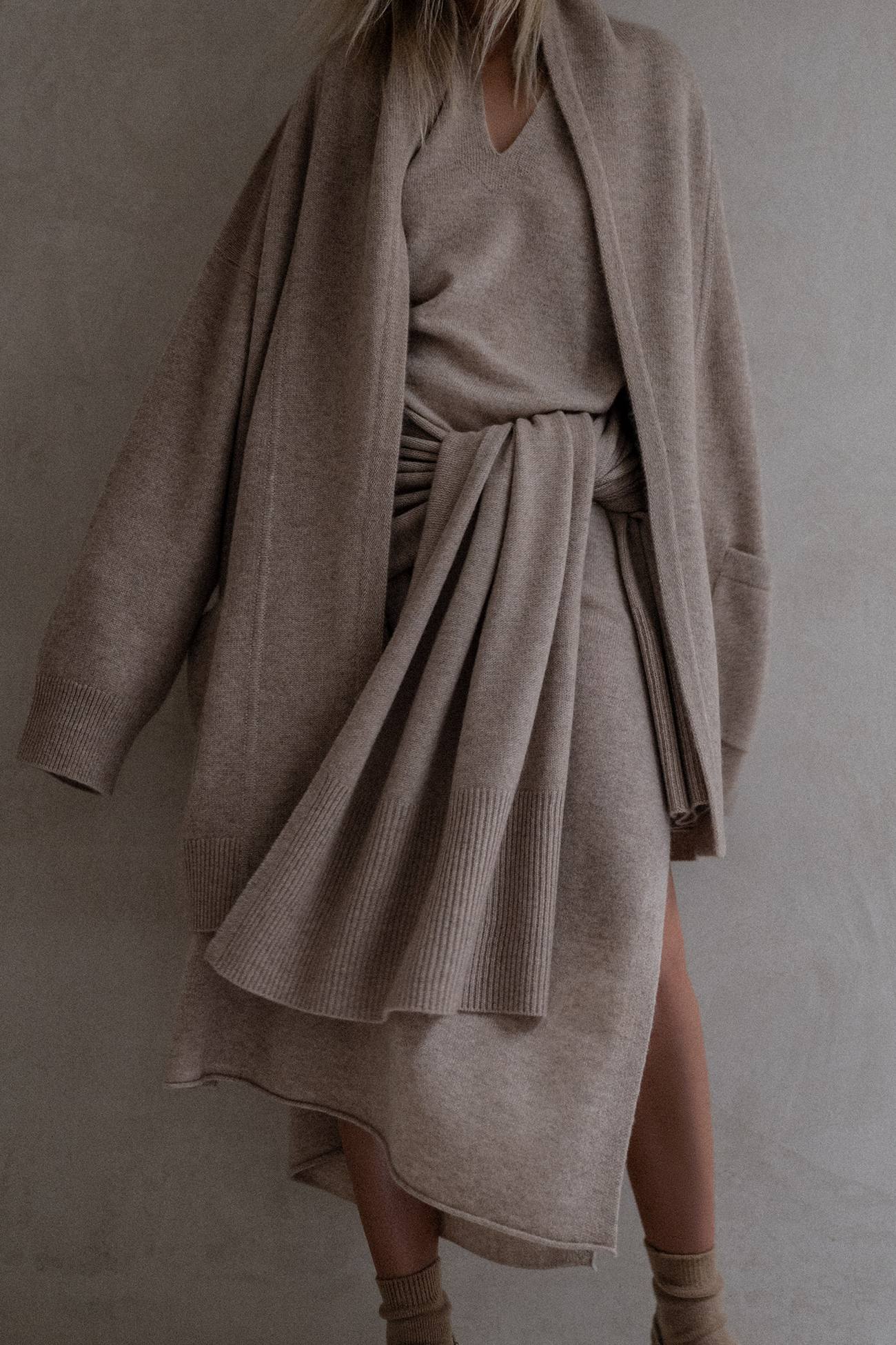 Women's Cashmere Shawl Collar Open Cardigan | NAKEDCASHMERE