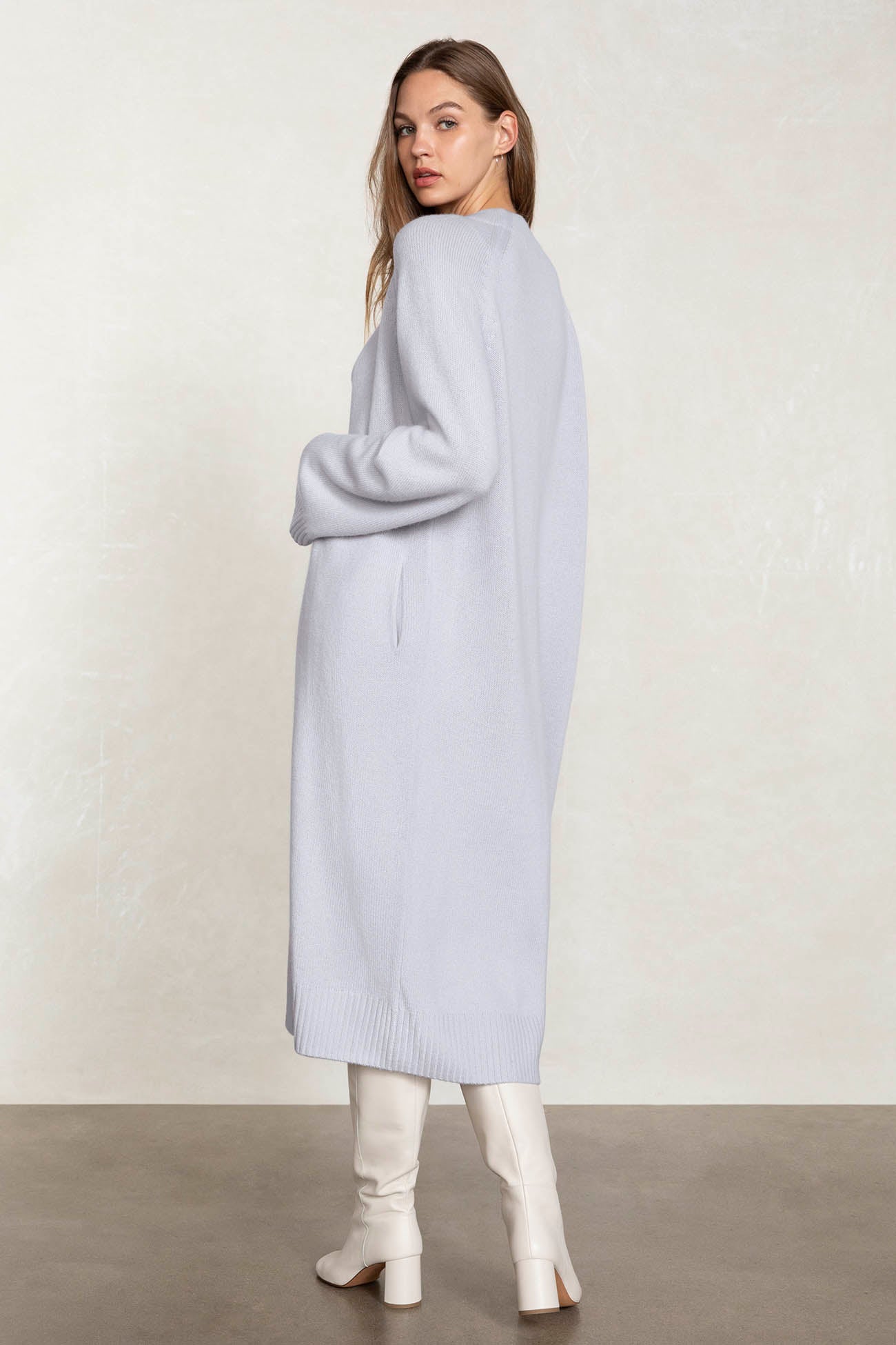 Women's Cashmere Longline Open-Front Cardigan | NAKEDCASHMERE
