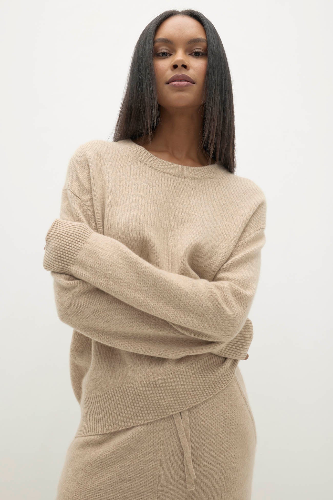 Women's Kaia Relaxed Crew Neck Cashmere Sweater | NakedCashmere