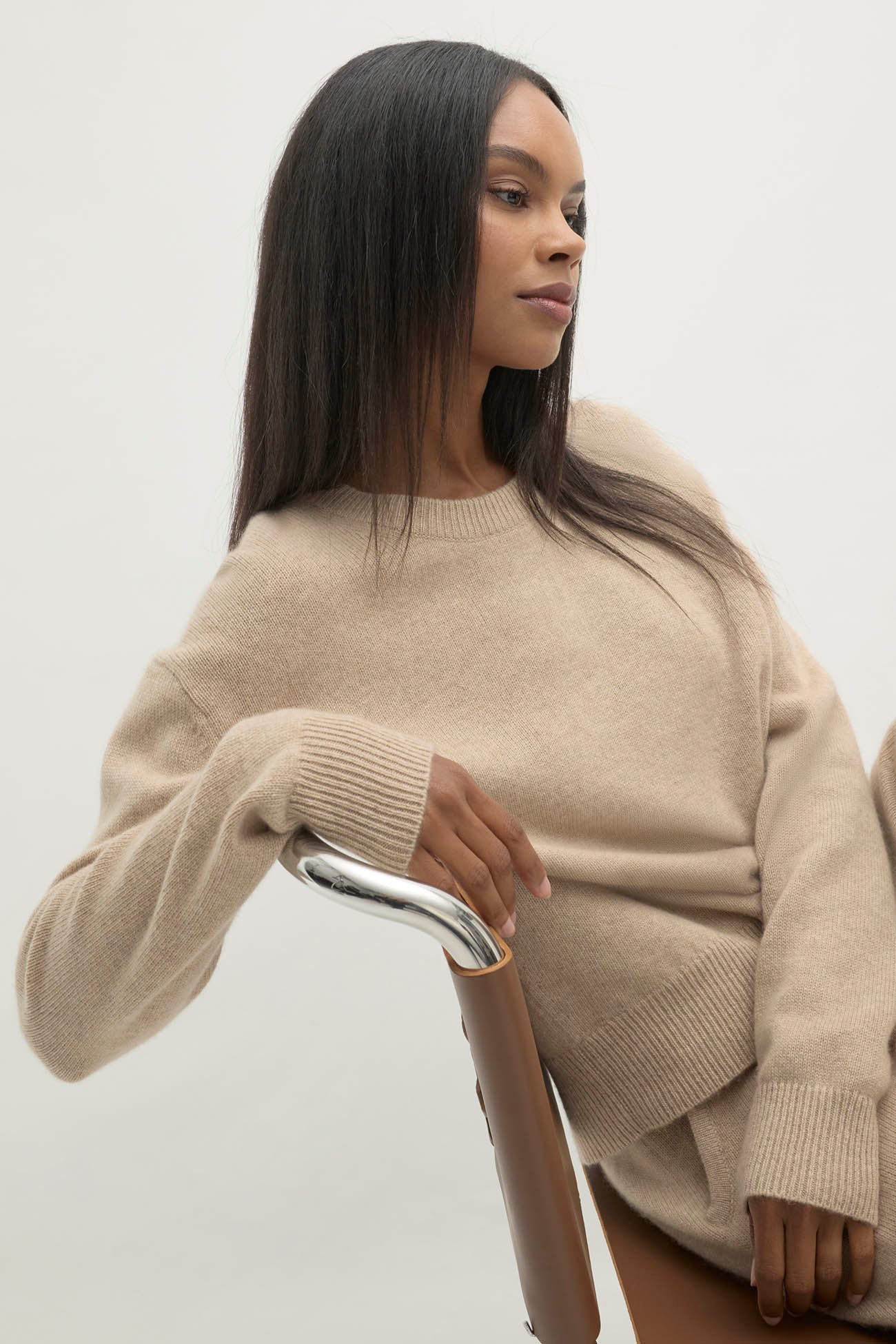 Women's Kaia Relaxed Crew Neck Cashmere Sweater | NakedCashmere