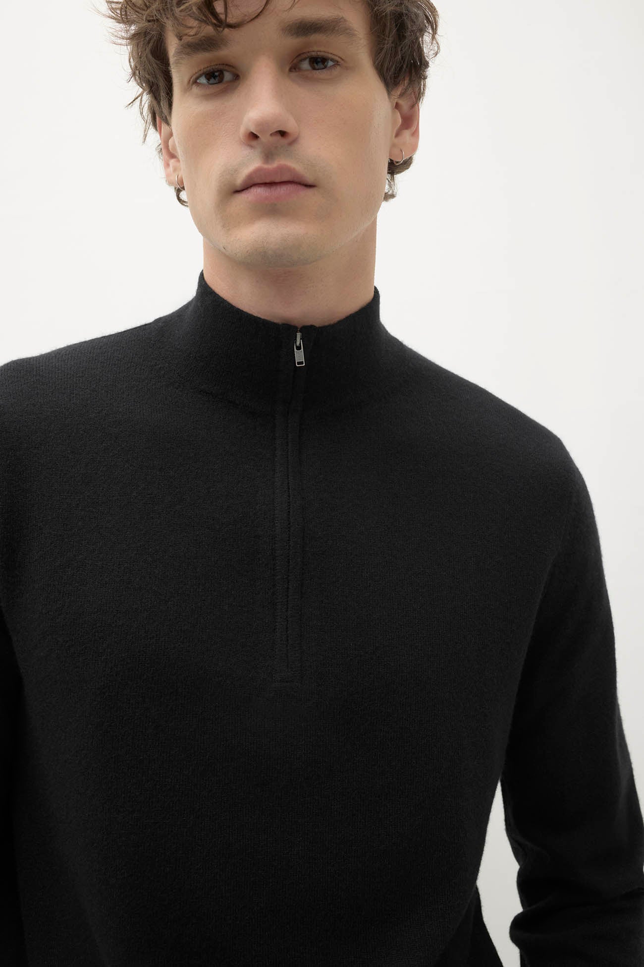 Men's Cashmere Quarter-Zip Sweater | NAKEDCASHMERE