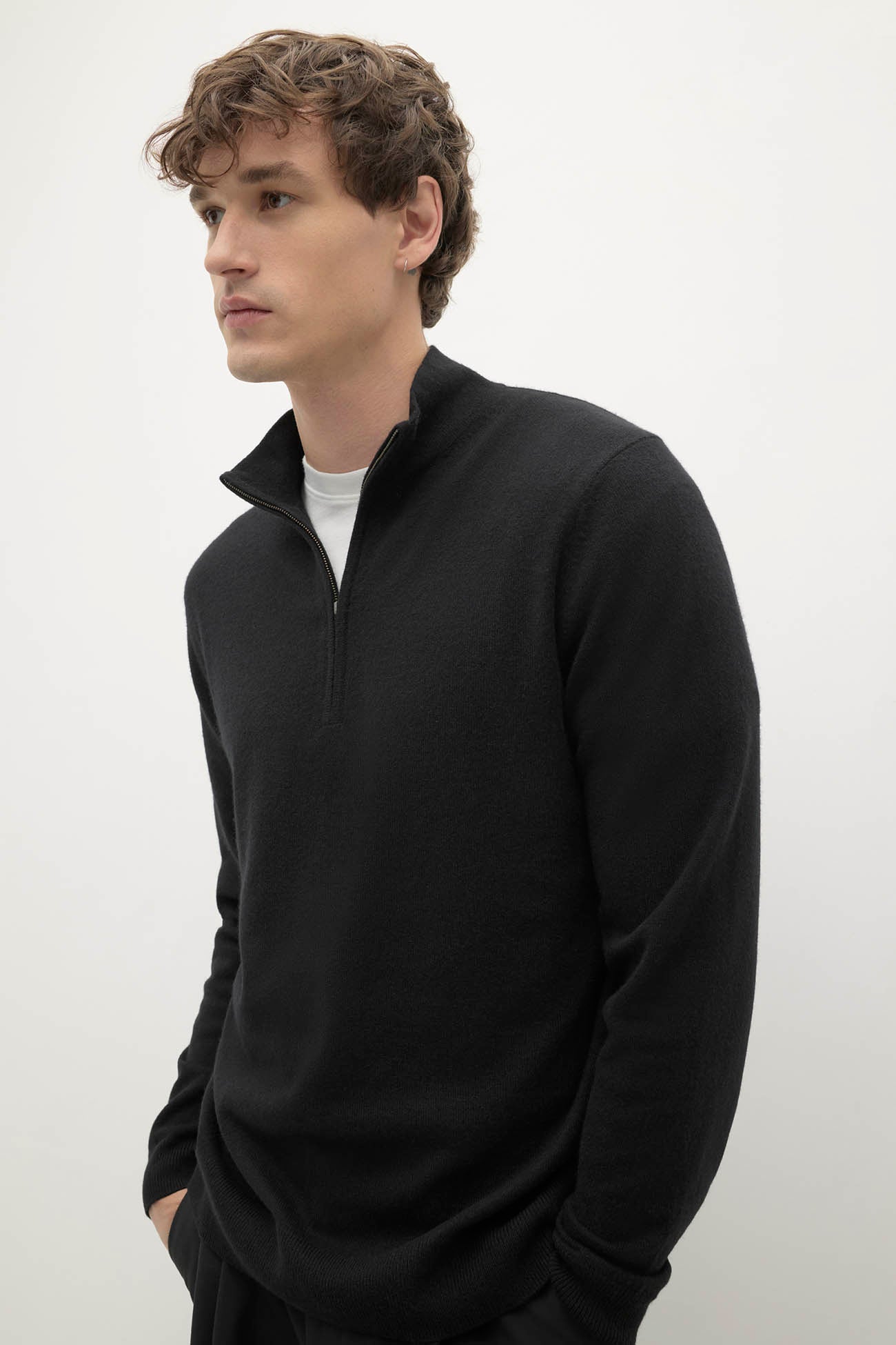 Men's Phillip Quarter-Zip Cashmere Sweater | NakedCashmere