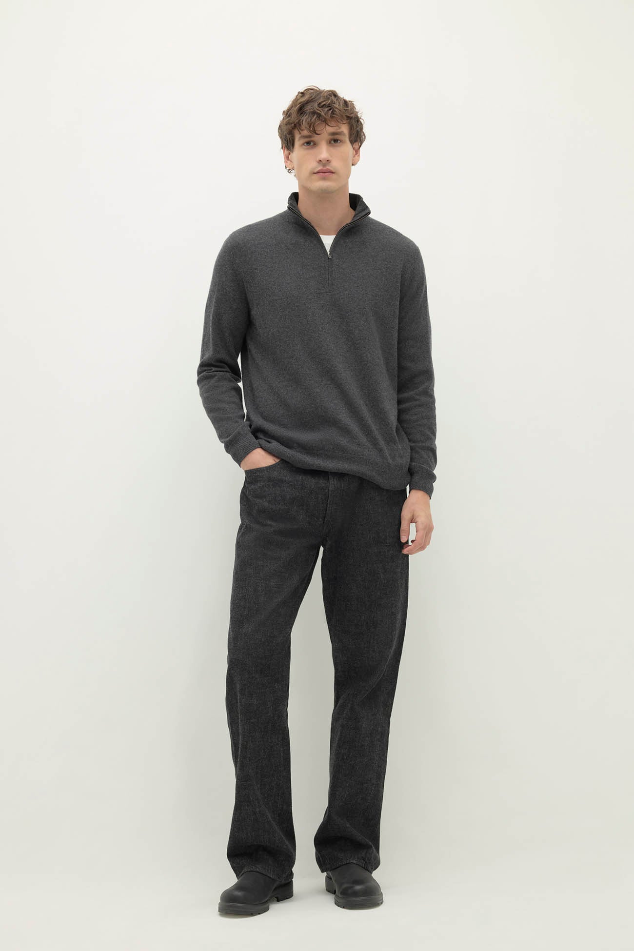 Men's Phillip Quarter-Zip Cashmere Sweater | NakedCashmere