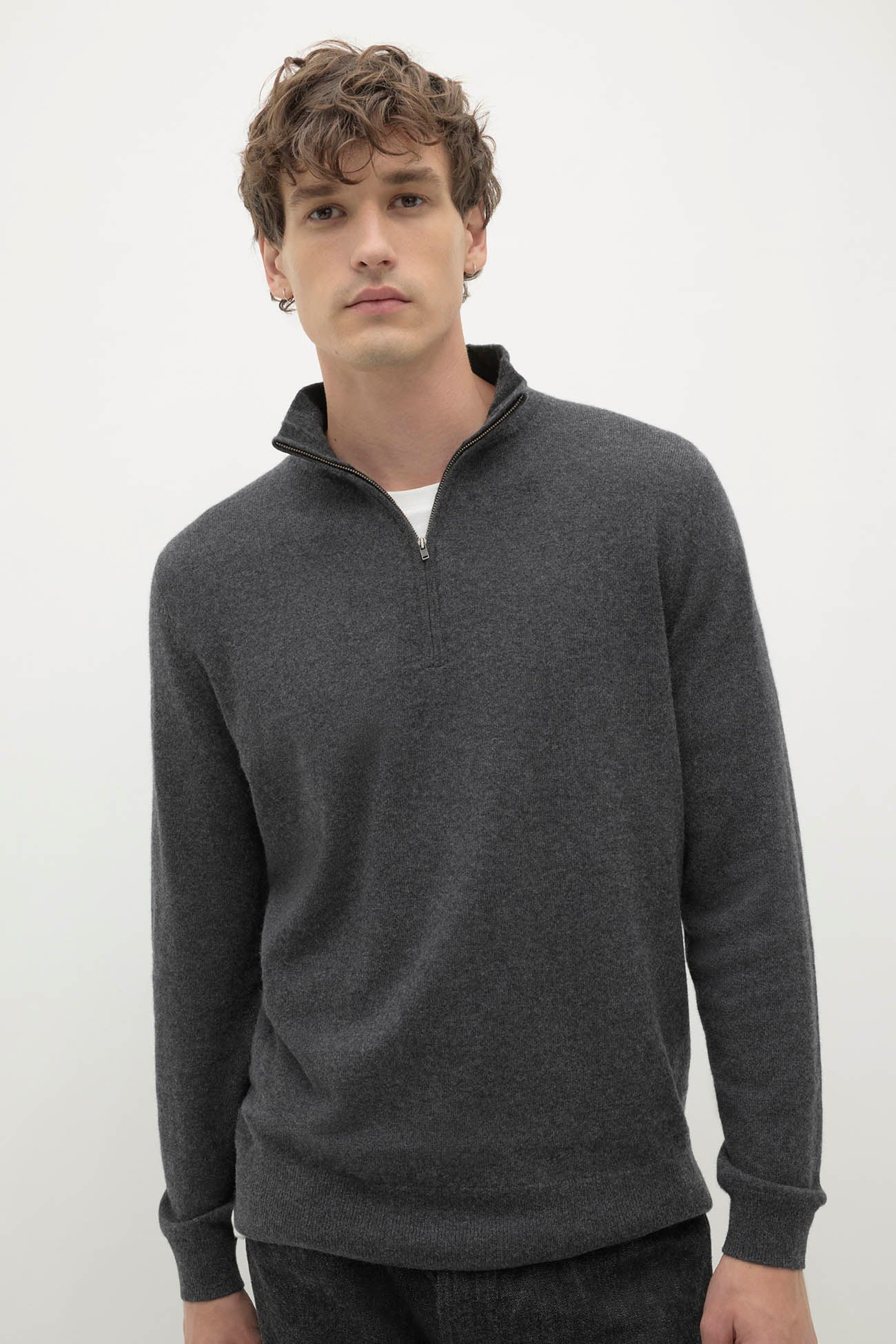 Men's Phillip Quarter-Zip Cashmere Sweater | NakedCashmere