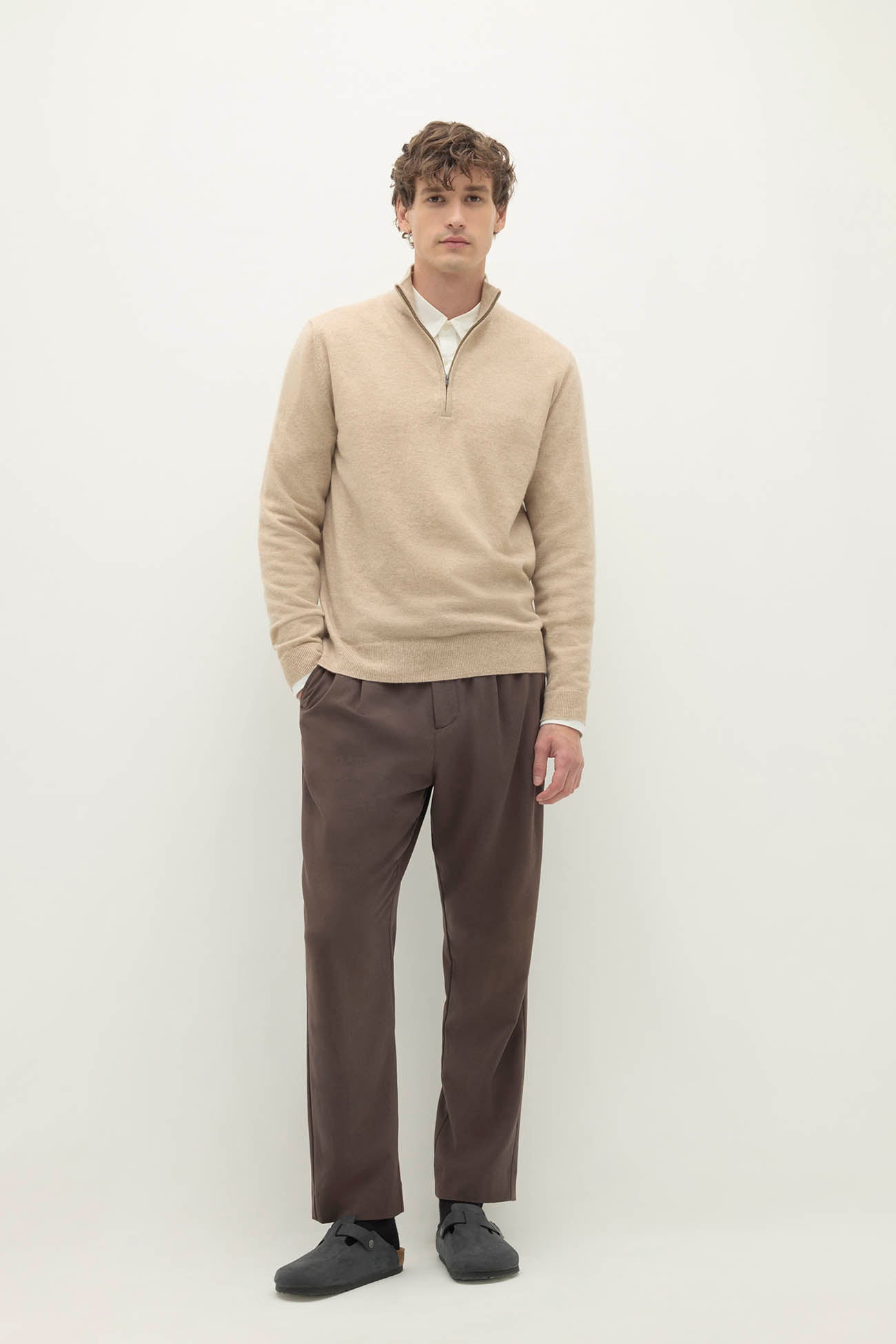 Men's Phillip Quarter-Zip Cashmere Sweater | NakedCashmere