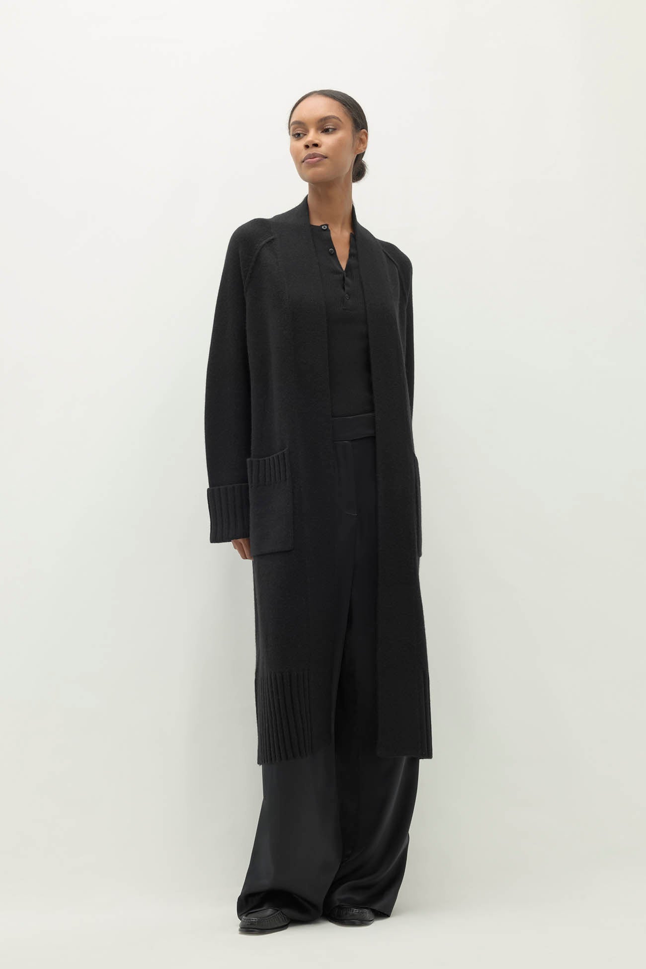 TILYN LONGLINE CASHMERE CARDIGAN