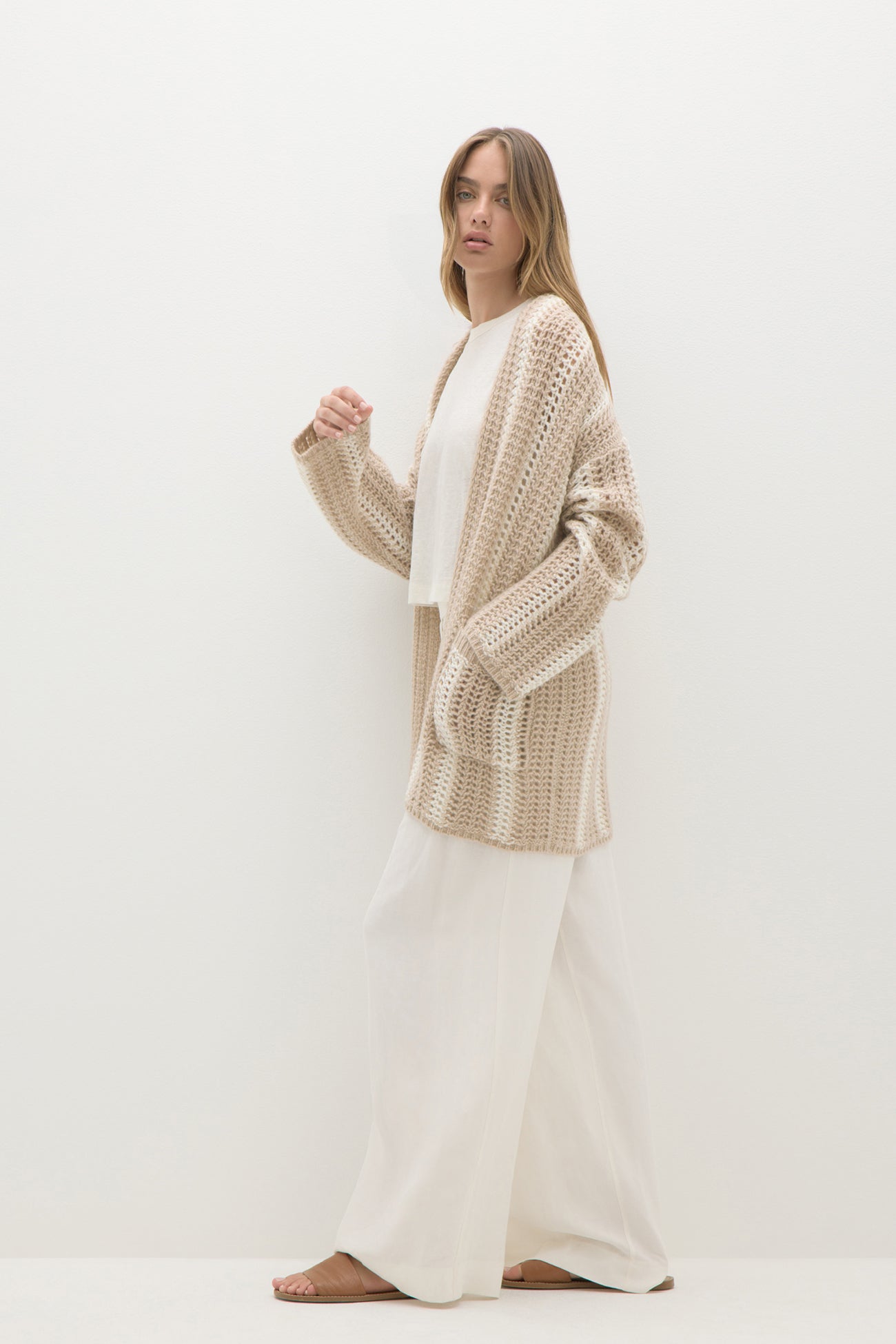 Women's Deja Striped Cashmere Cardigan | NakedCashmere