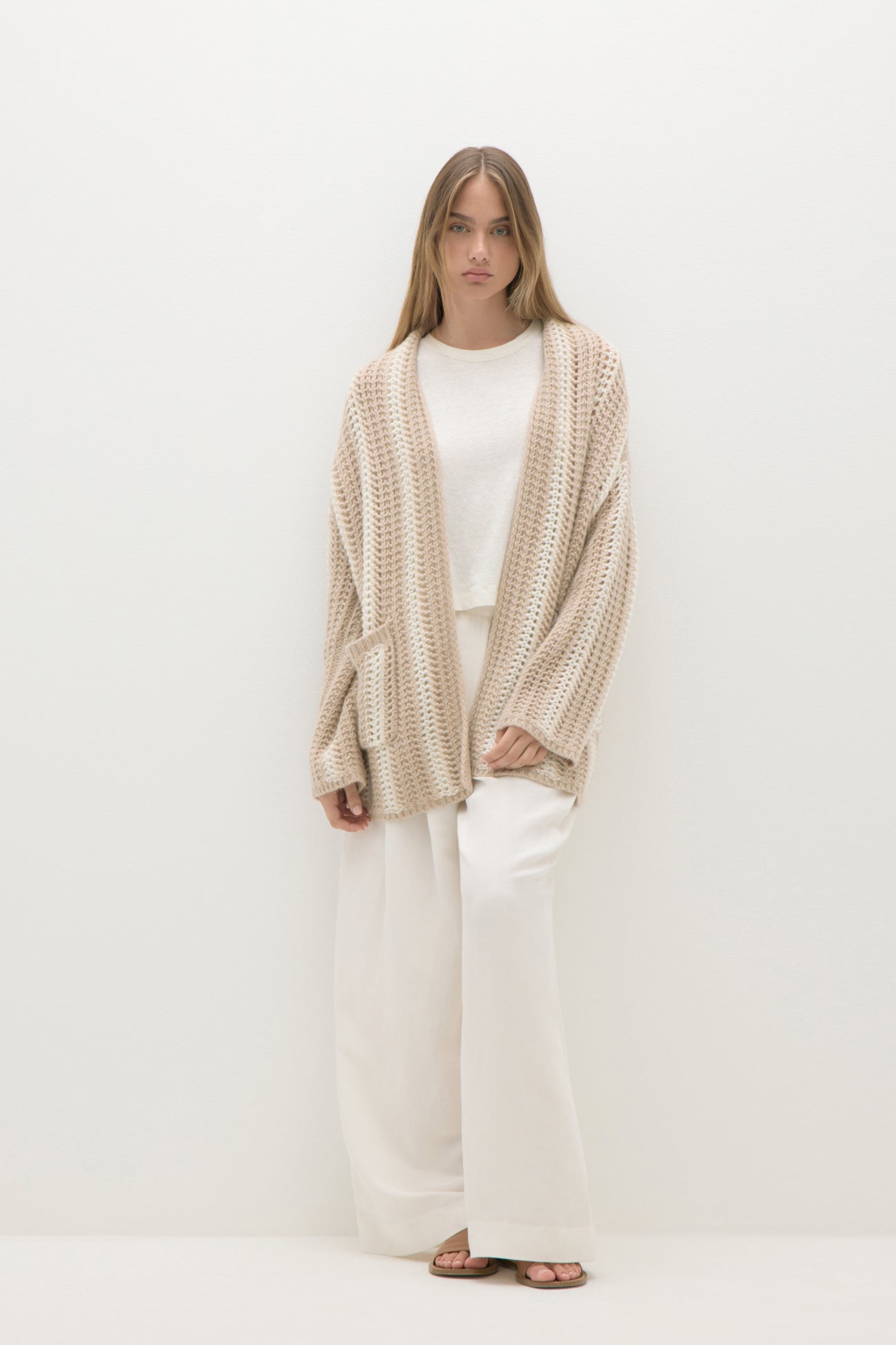 Women's Deja Striped Cashmere Cardigan | NakedCashmere