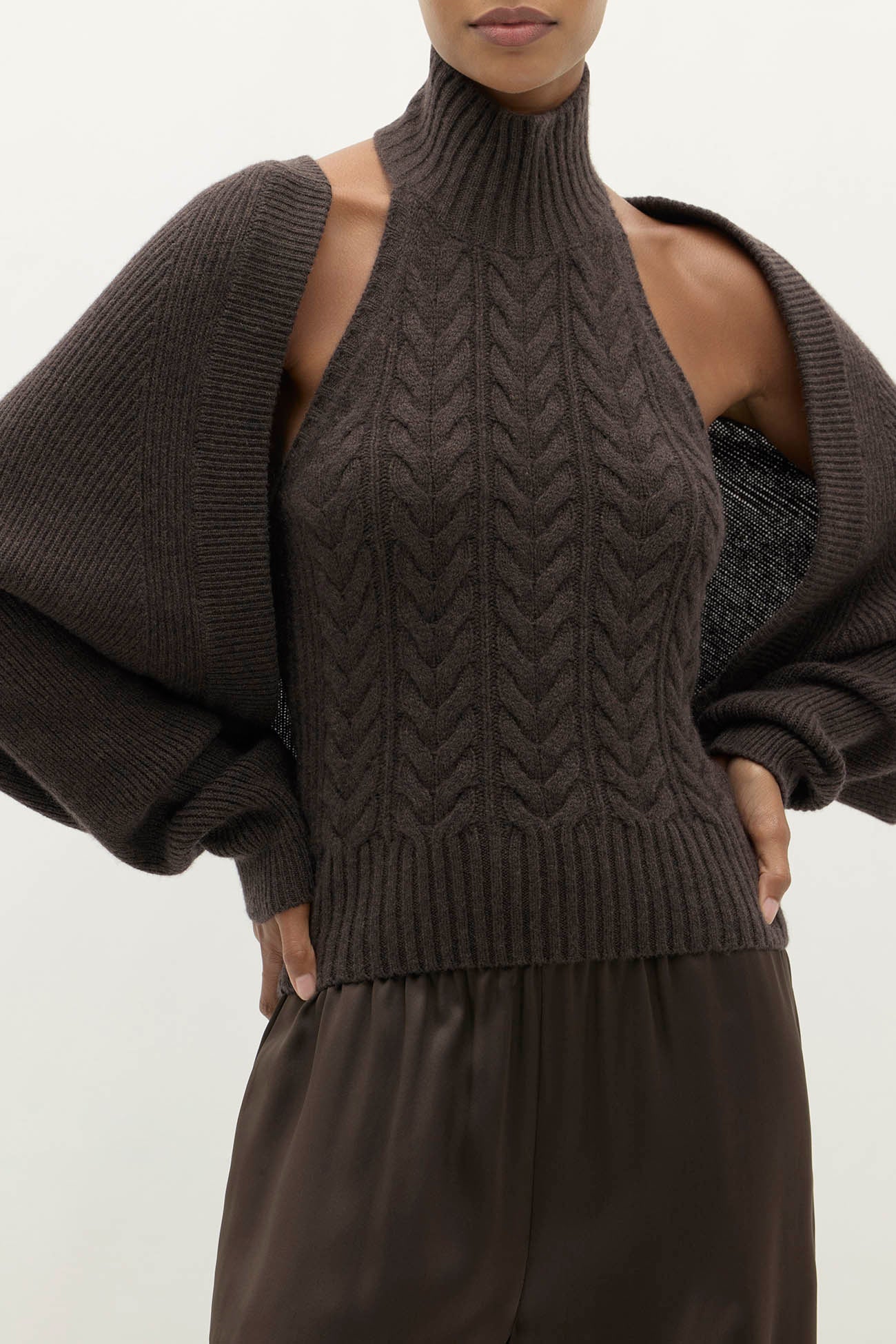 Women's Antoinette Ribbed Cashmere Shrug | NakedCashmere