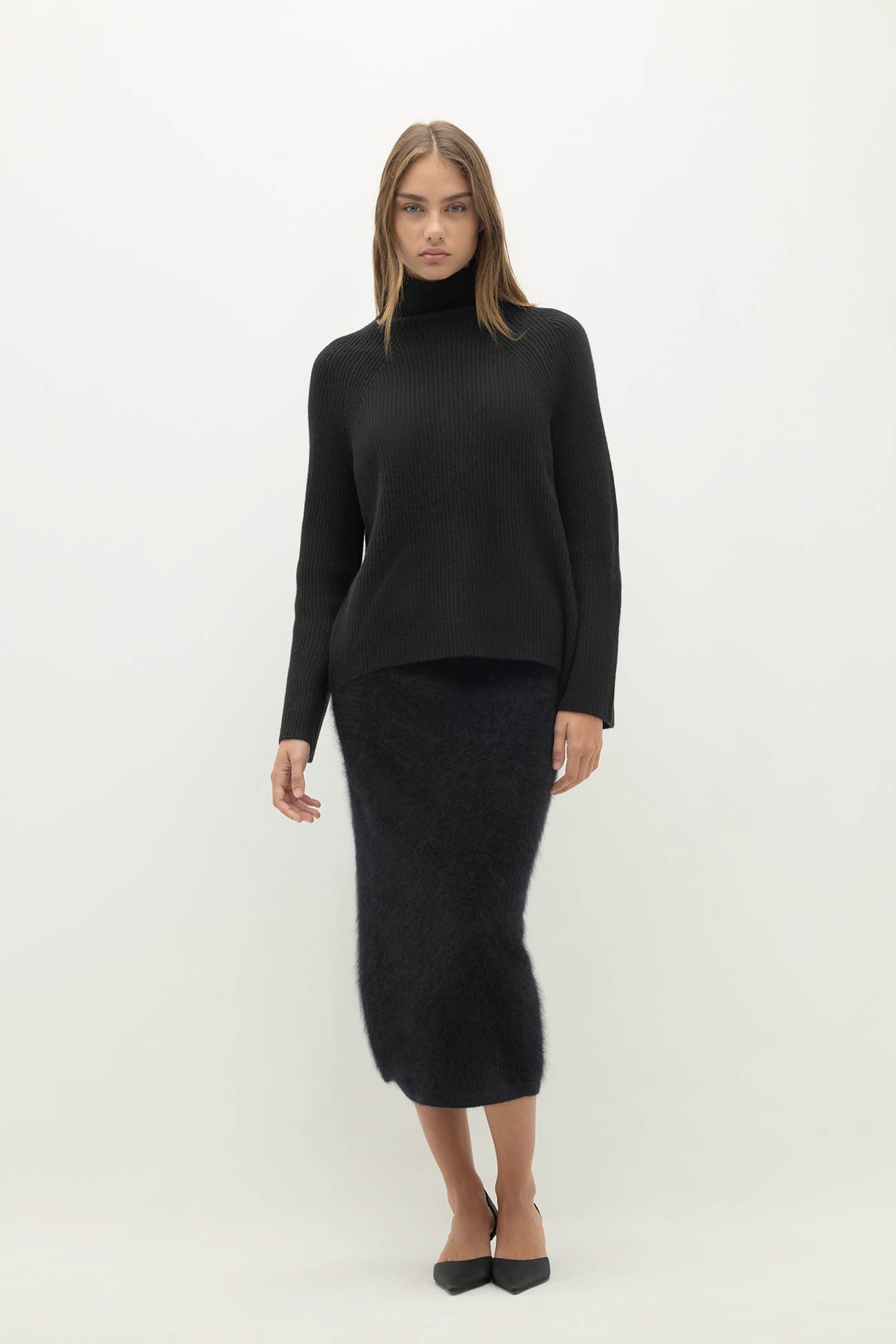 Women's Kora Cashmere Mock Neck Sweater | NakedCashmere