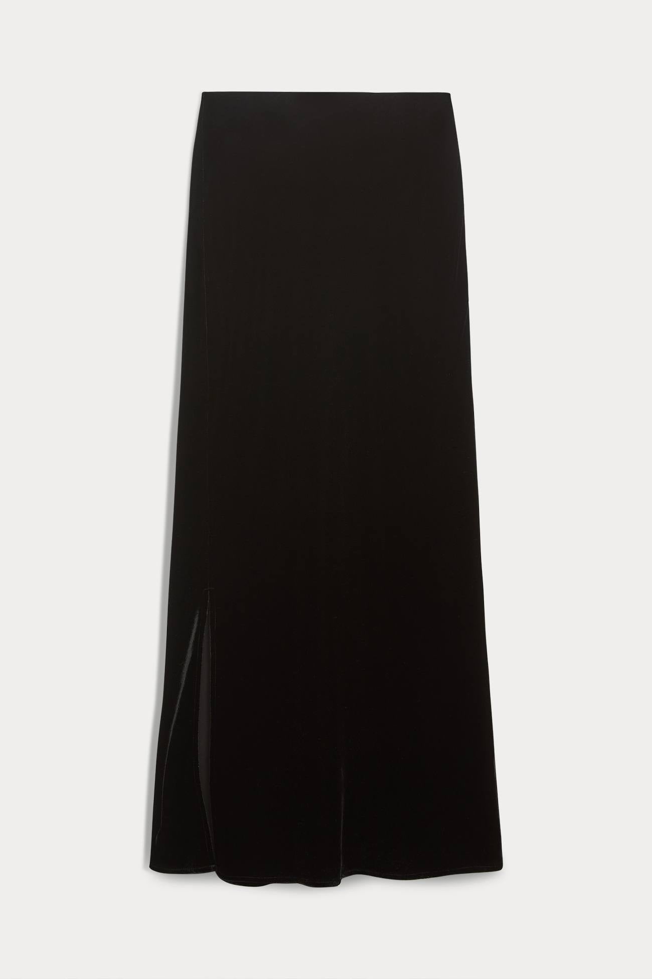 Women's Ophelia Velvet Midi Skirt | NakedCashmere
