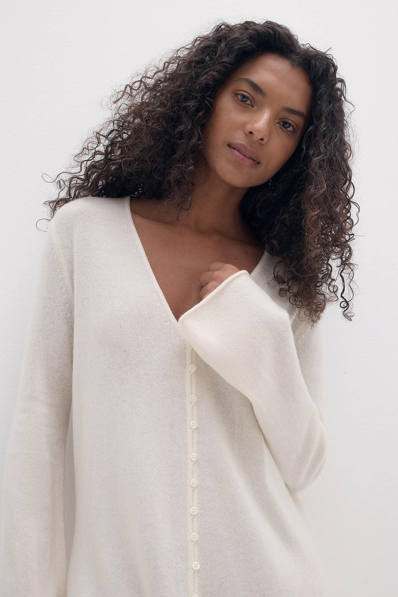 Women's Eloise Button-Front Cashmere Kaftan | NakedCashmere