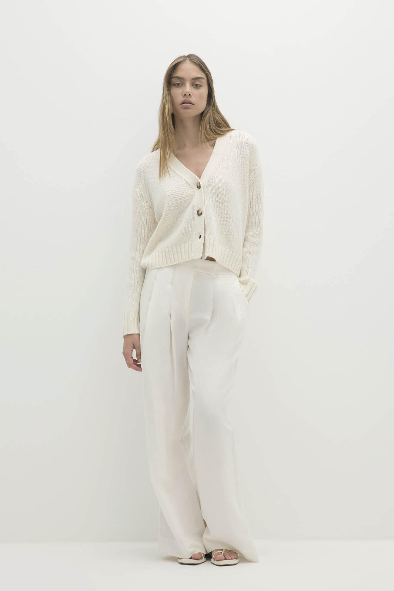 Genevieve Cropped Cashmere Blend Cardigan | NAKEDCASHMERE