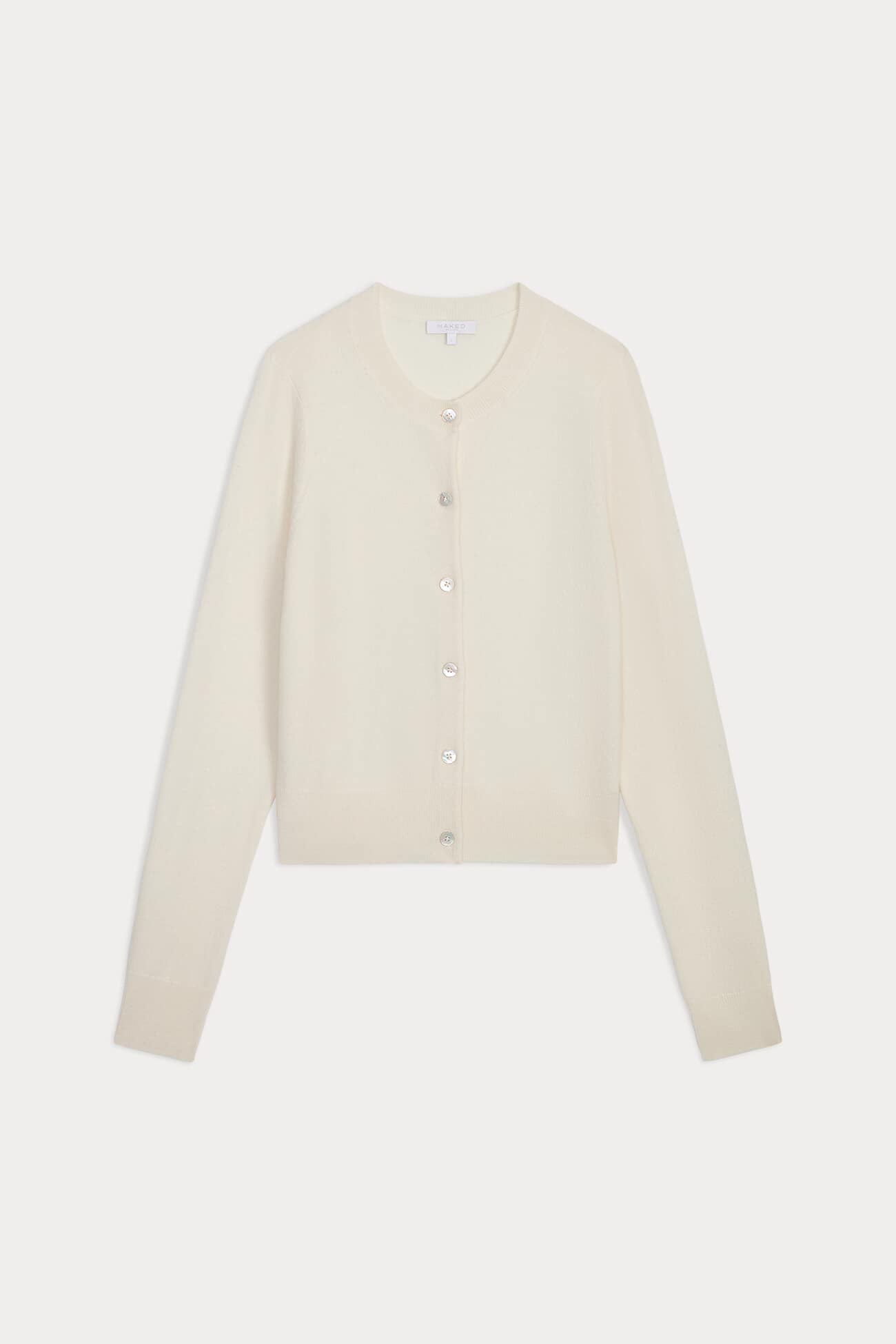 house of naked CASHMERE CARDIGAN サイズ3 Jayla Button-Up Cashmere Cardigan - White | Naked Cashmere