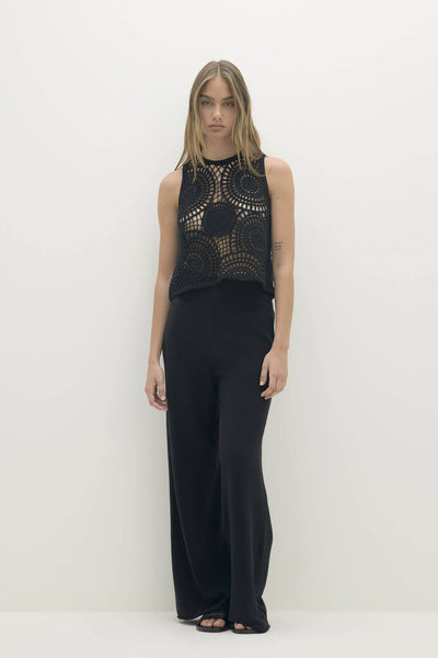 Women's Crochet Cashmere Blend Tank Top | NAKEDCASHMERE