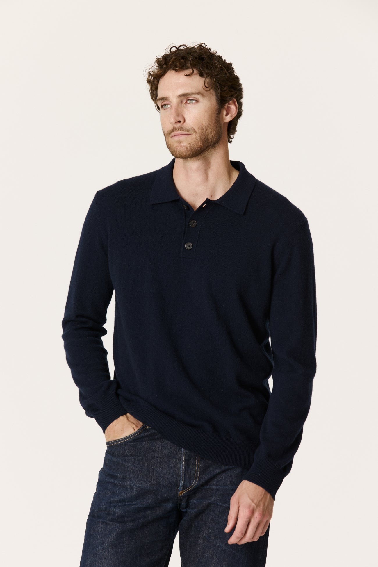 POLO ALESSANDRO CASHMERE - BLU INCHIOSTRO