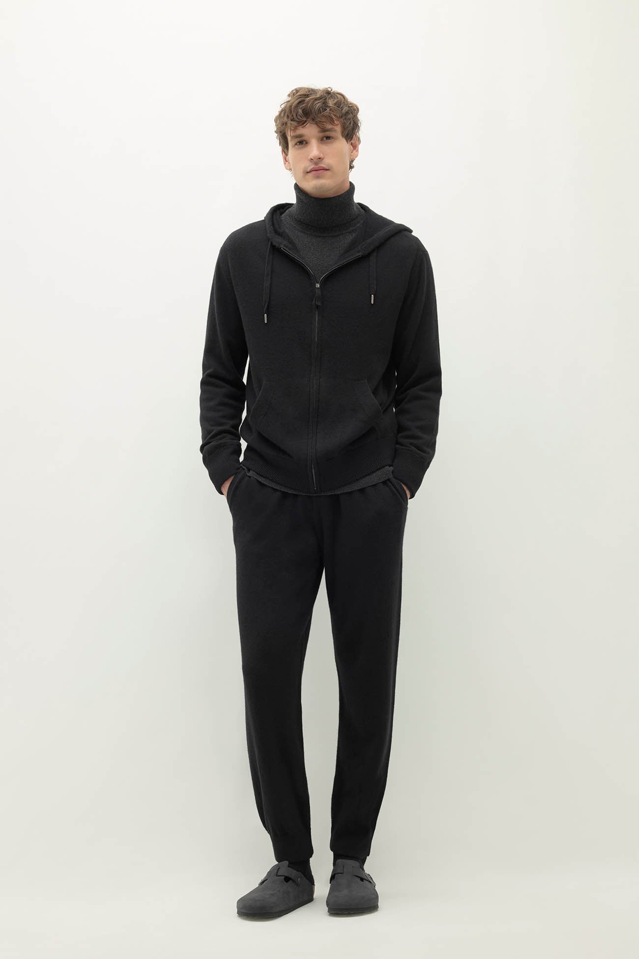 KARTER CASHMERE JOGGERS - BLACK