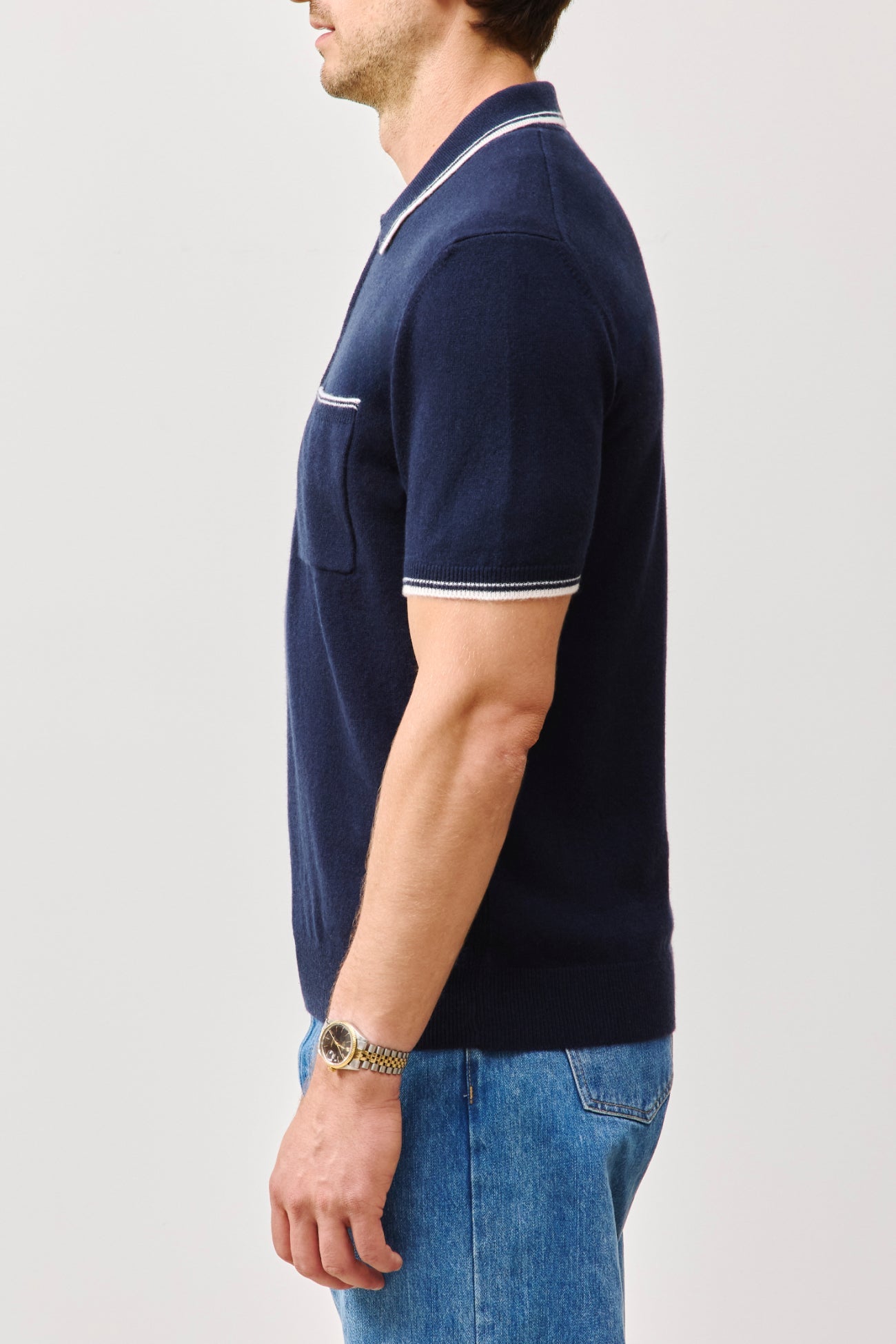 CLUB NAVY/ECRU