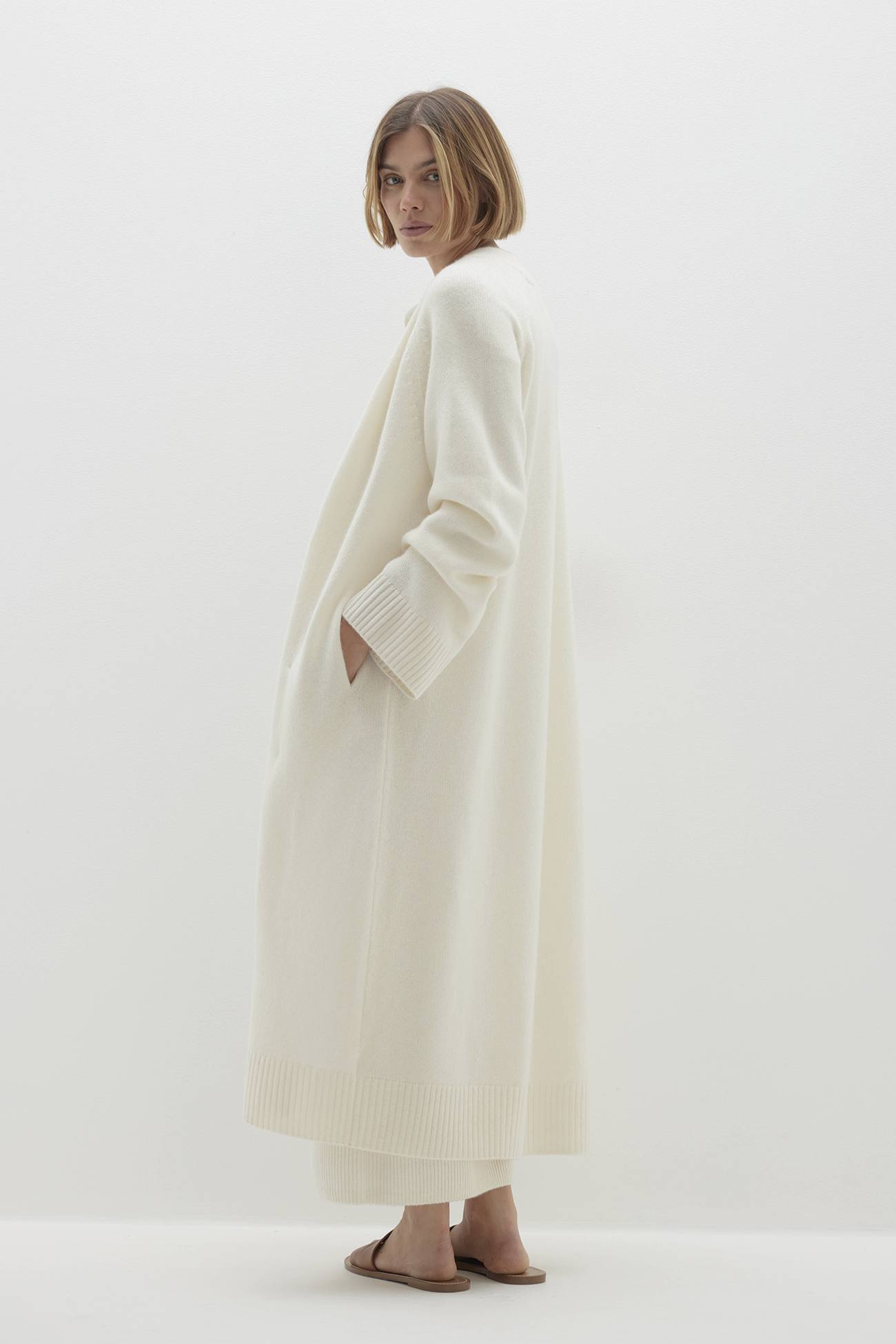 Women's Cashmere Longline Open-Front Cardigan | NAKEDCASHMERE