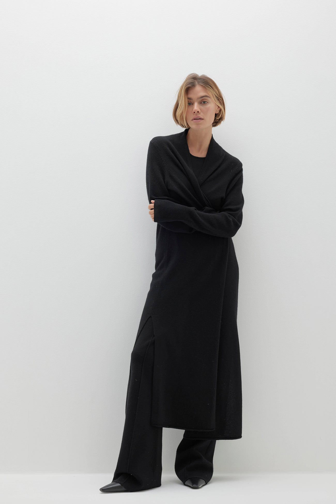 【専用】ENFOLD◉FLARE-SILHOUETTE CARDIGAN WIFFGO Lightweight Hooded Open Front Cardigan for Women Cable Knit