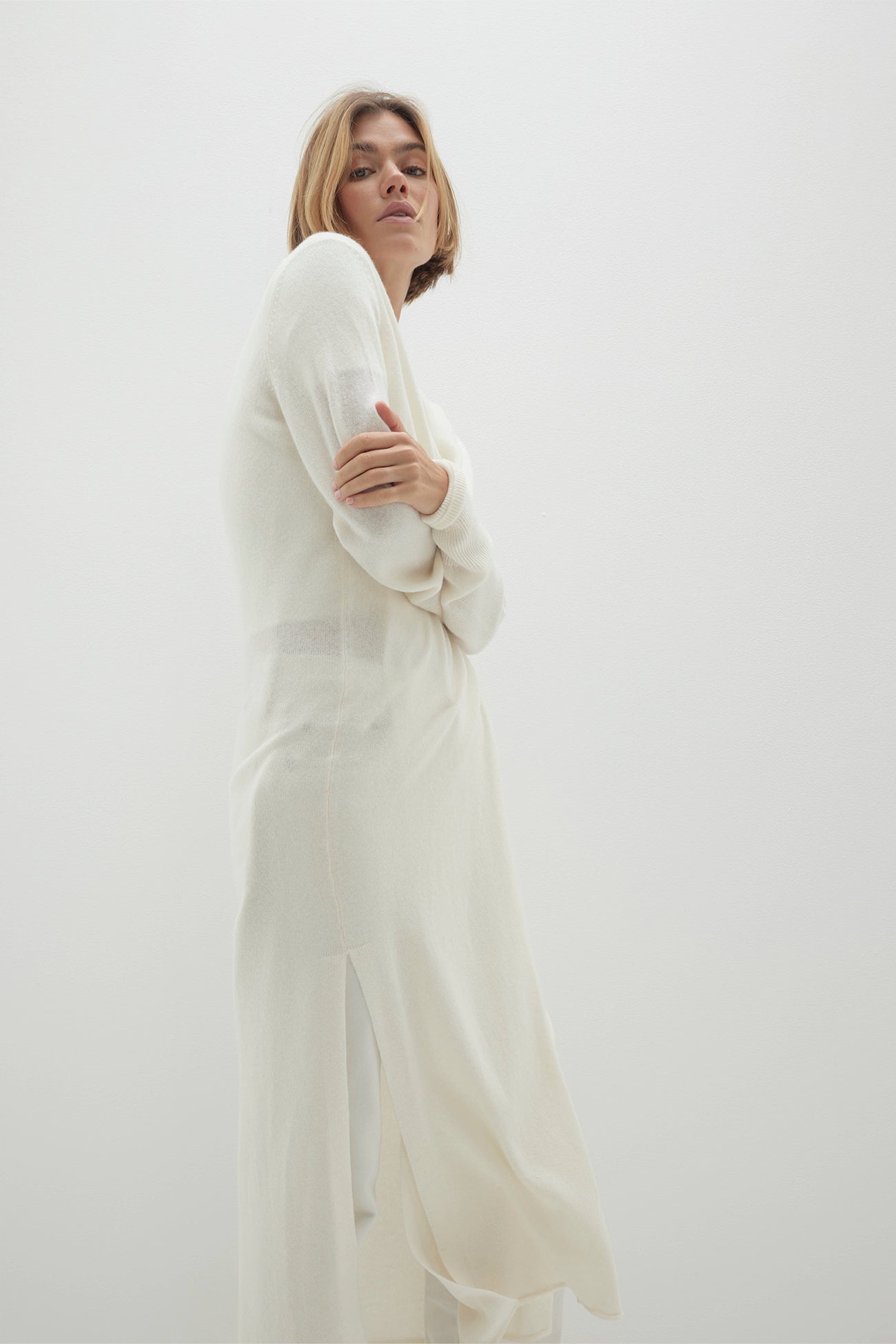 Women's Faye Long Silhouette Cashmere Cardigan | NakedCashmere