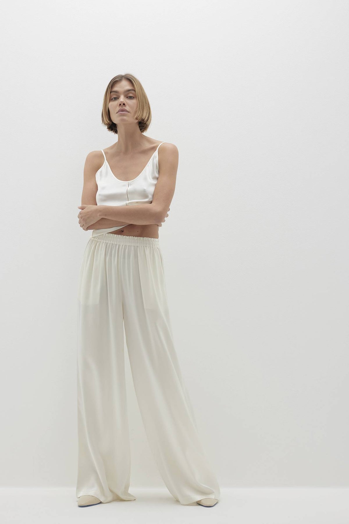 Tech Slk Wide Leg Pant