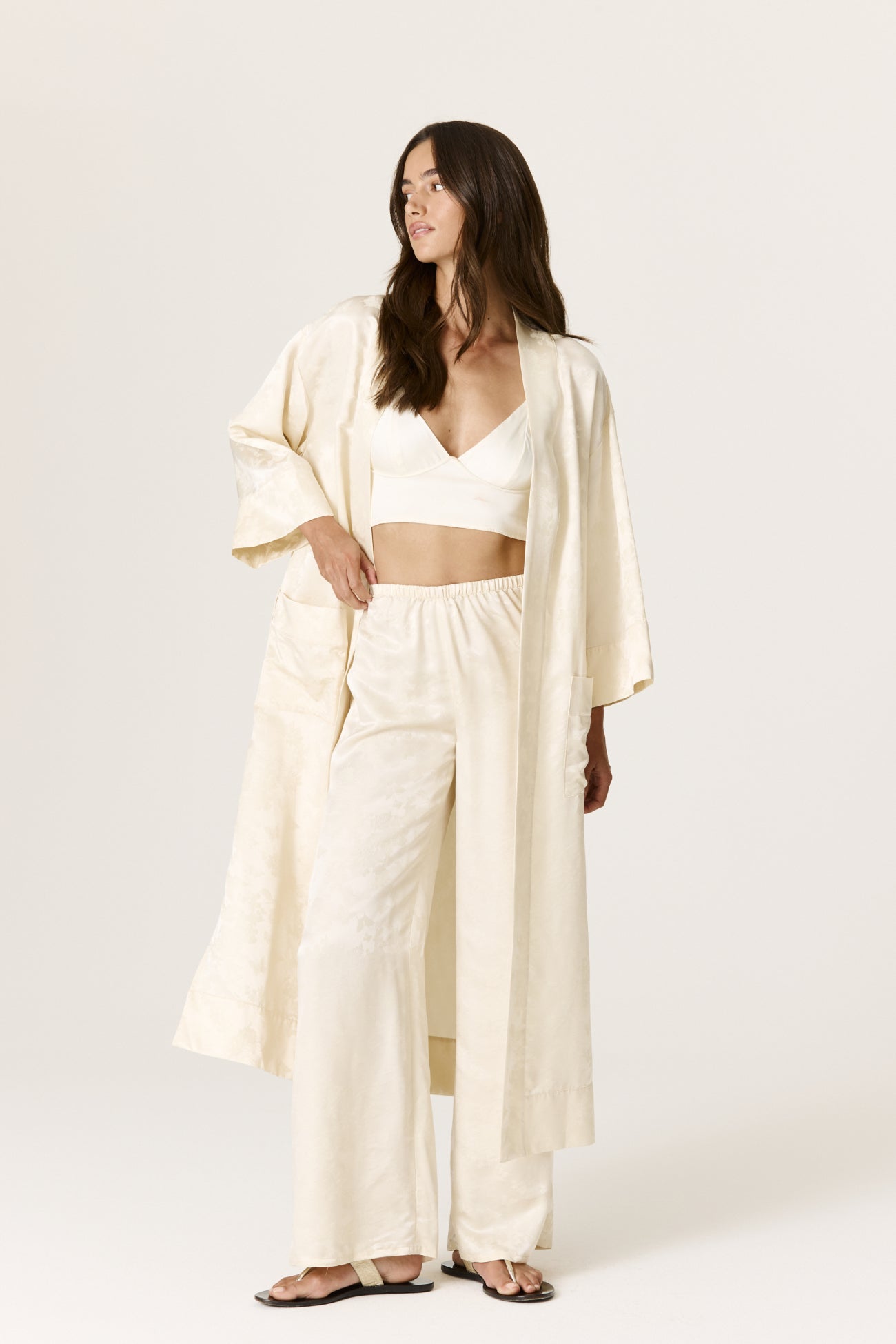 Sasha Silk Bralette - White | Naked Cashmere