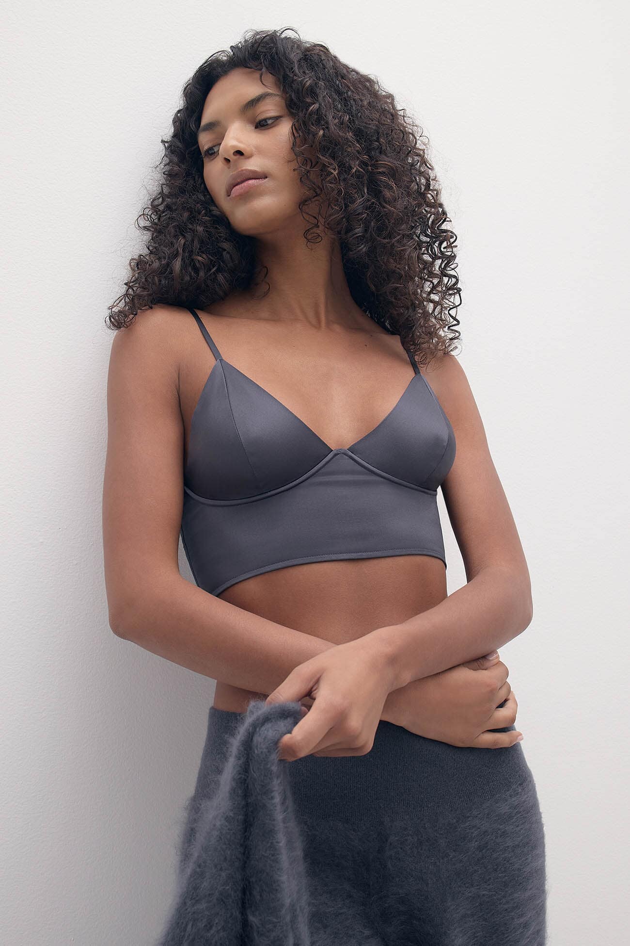silk bralette top